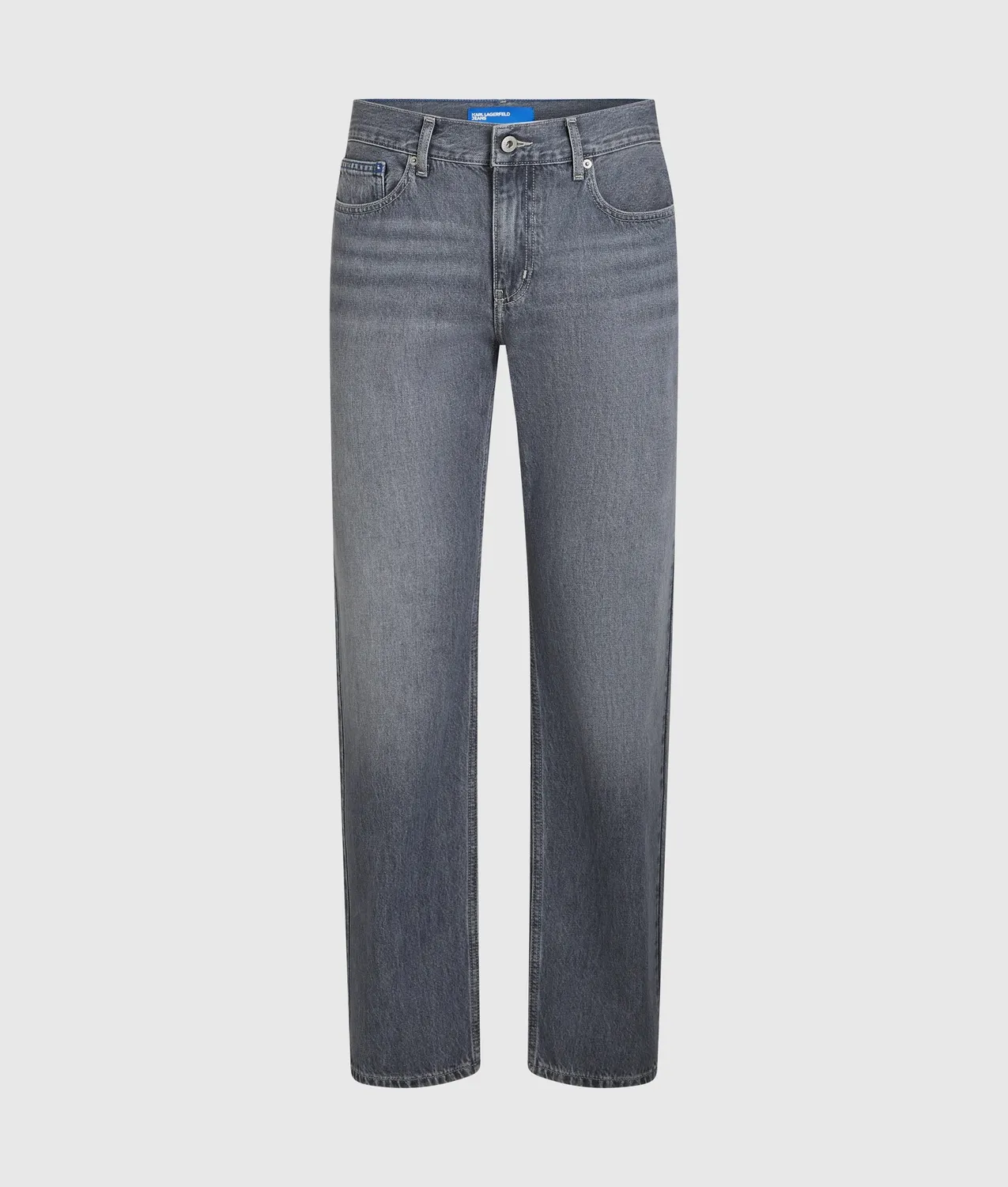 Karl Lagerfeld KL Jeans straight hellgrau Baumwolle