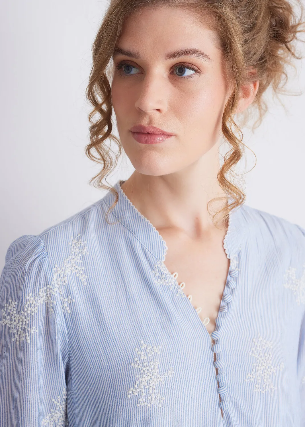 Senatex Stickerei Kleid Stufenrock Ocean Flower