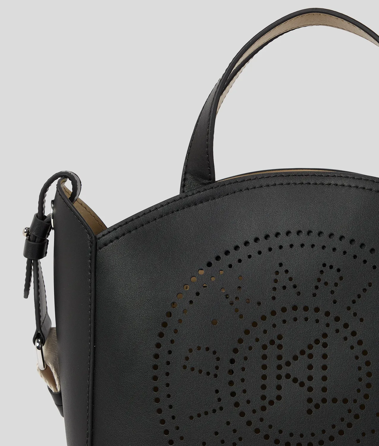Karl Lagerfeld K/Circle Tote klein Leder gelocht