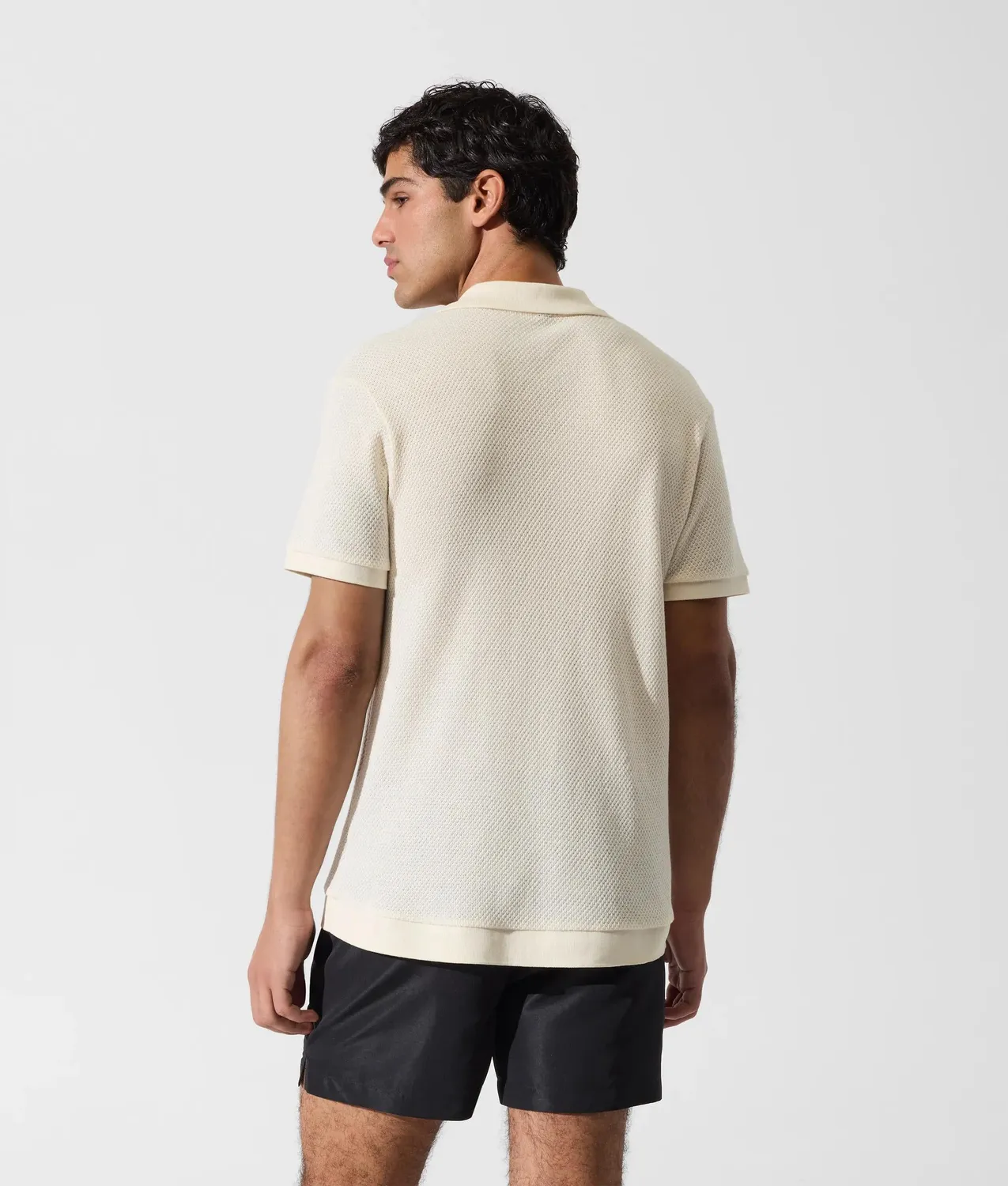 Karl Lagerfeld Monogram Crochet Polo Shirt Herren M