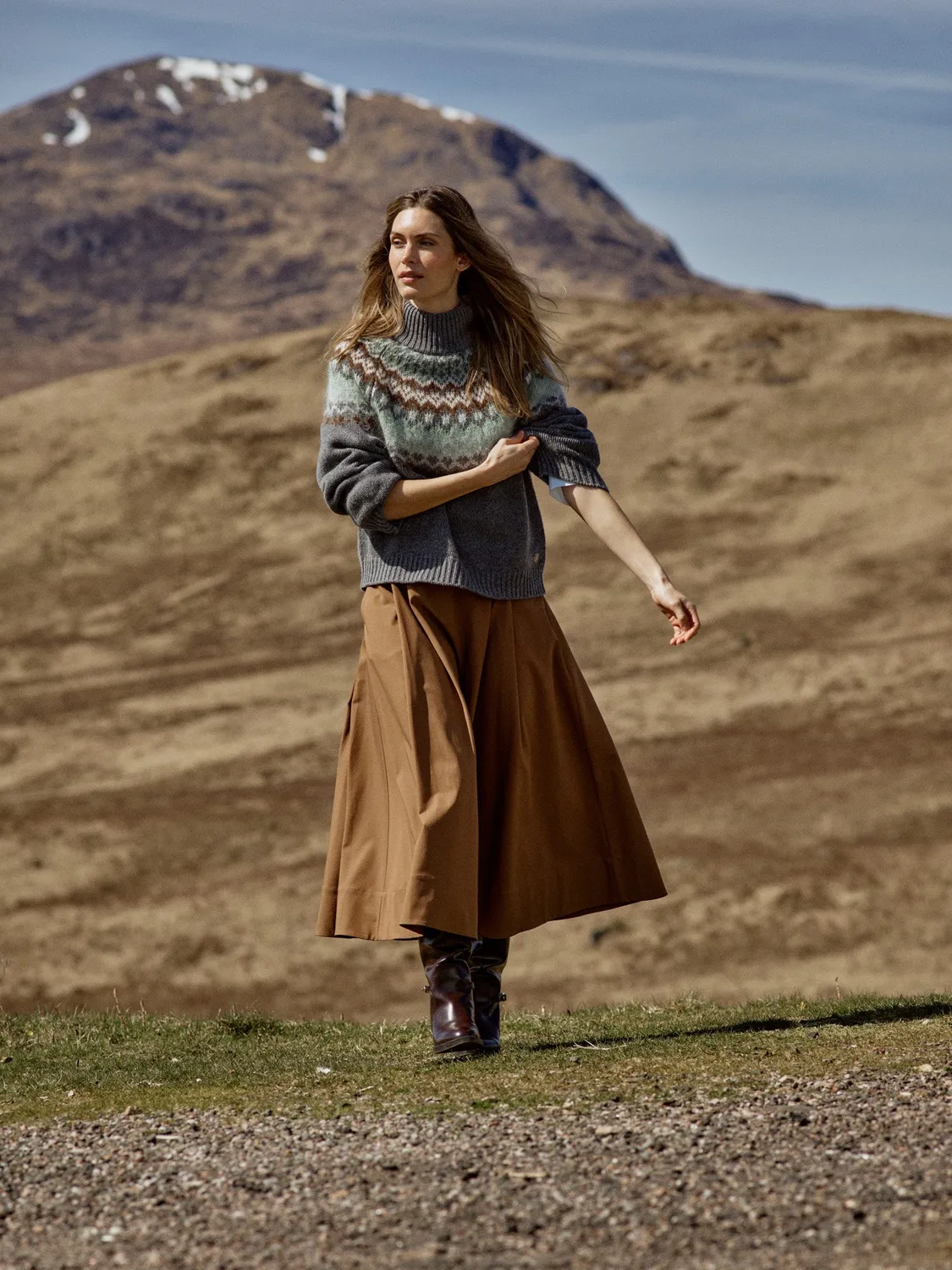Mos Mosh MMDaya Fjord Highneck Strickpullover Jacquard