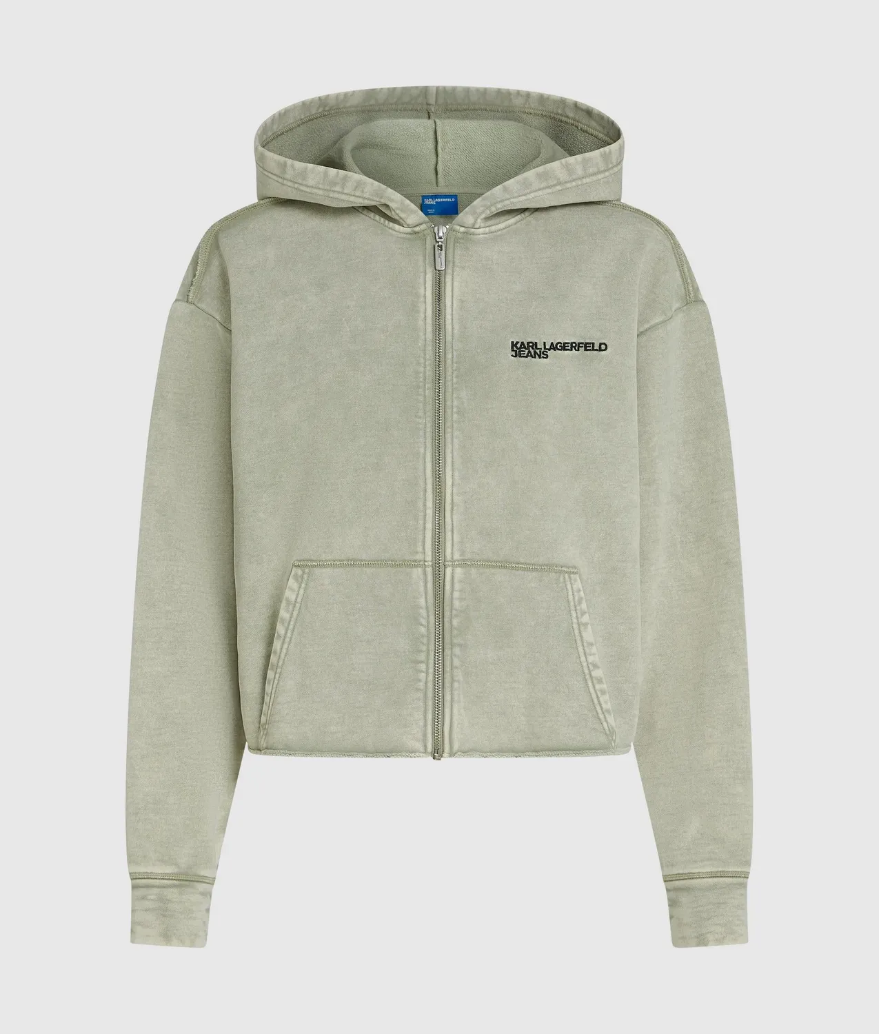 Karl Lagerfeld Jeans Washed Zip Hoodie Damen cropped