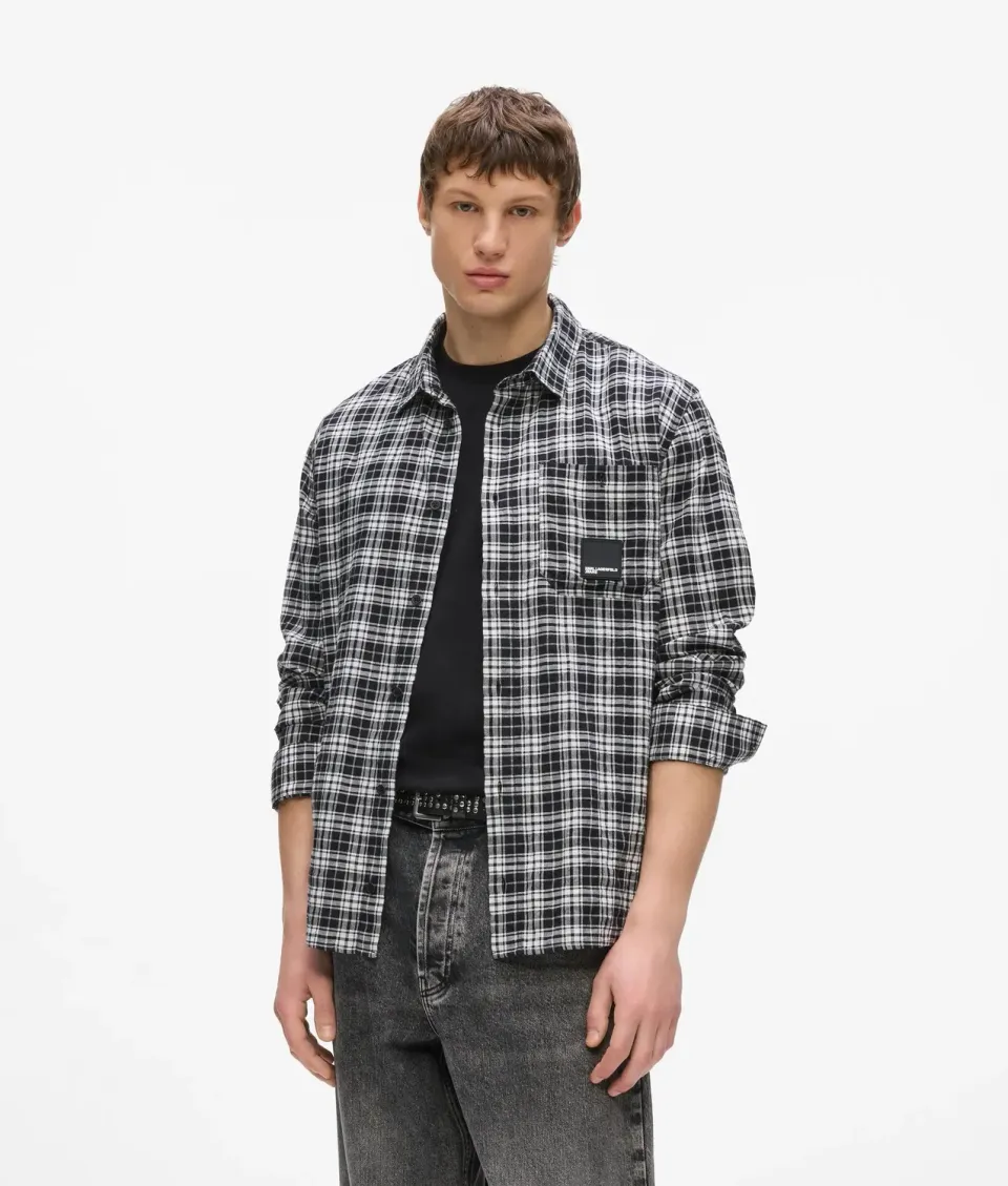 Karl Lagerfeld KL Jeans Chest Pocket Hemd kariert