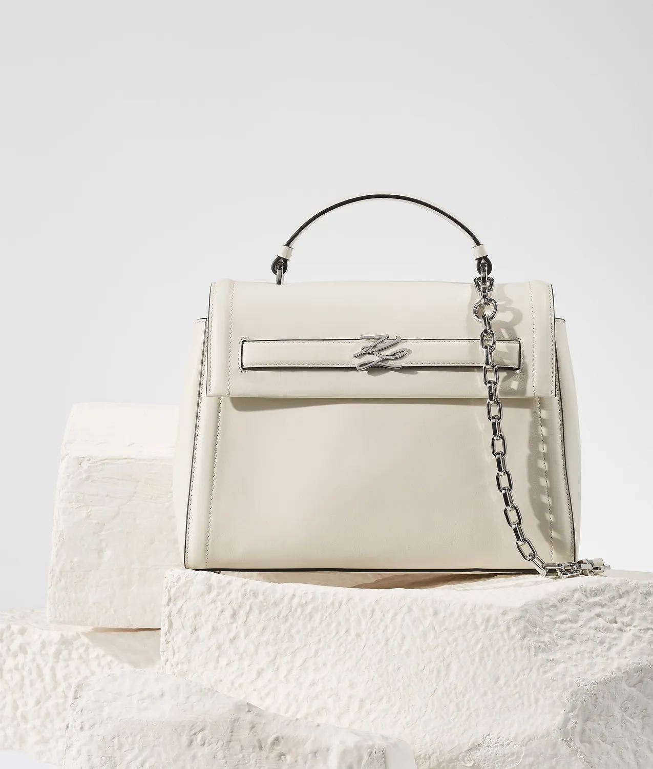 Karl Lagerfeld K/Autograph Top Handle Bag Leder schwarz