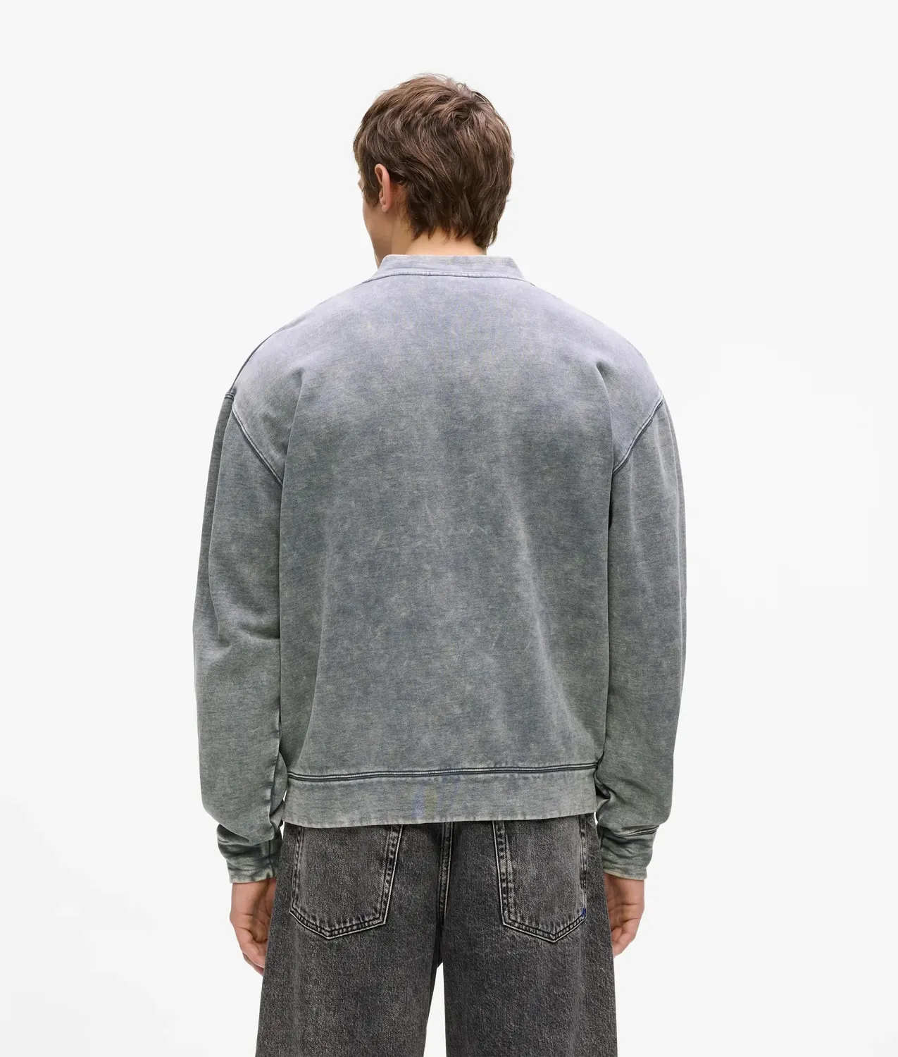 Karl Lagerfeld KL Jeans Washed Zip-Up Sweatshirt Herren