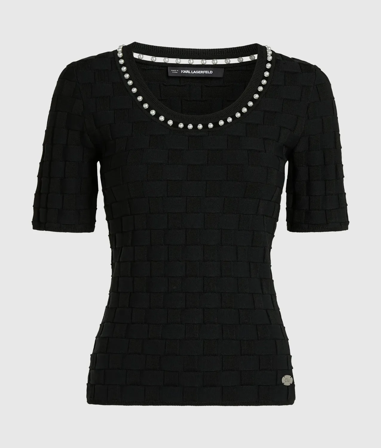 Karl Lagerfeld Eyewear Faux-pearl Neck Stricktop Perlen