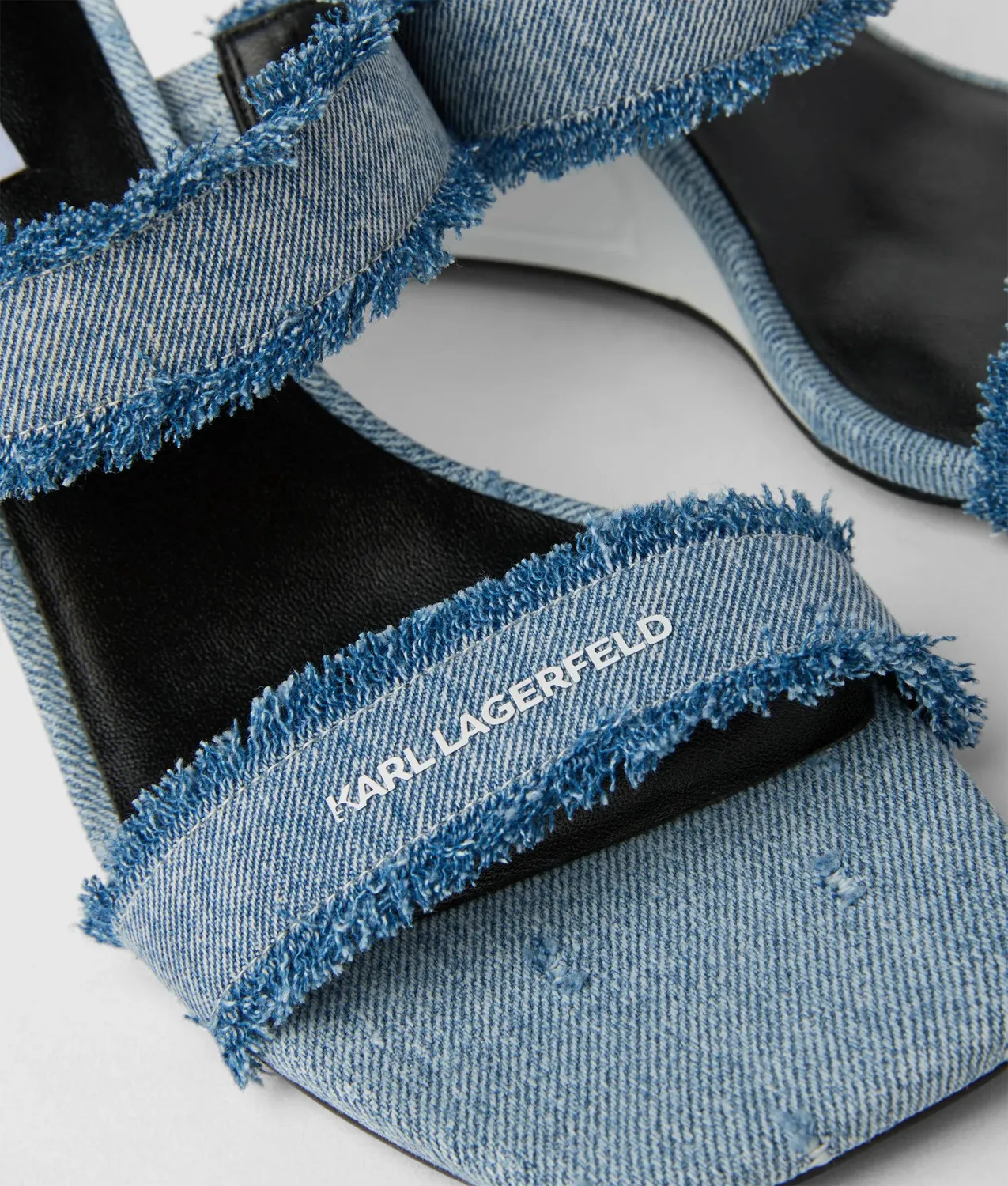 Karl Lagerfeld Waverly Sandalen Denim Keilabsatz Gr. 4-10