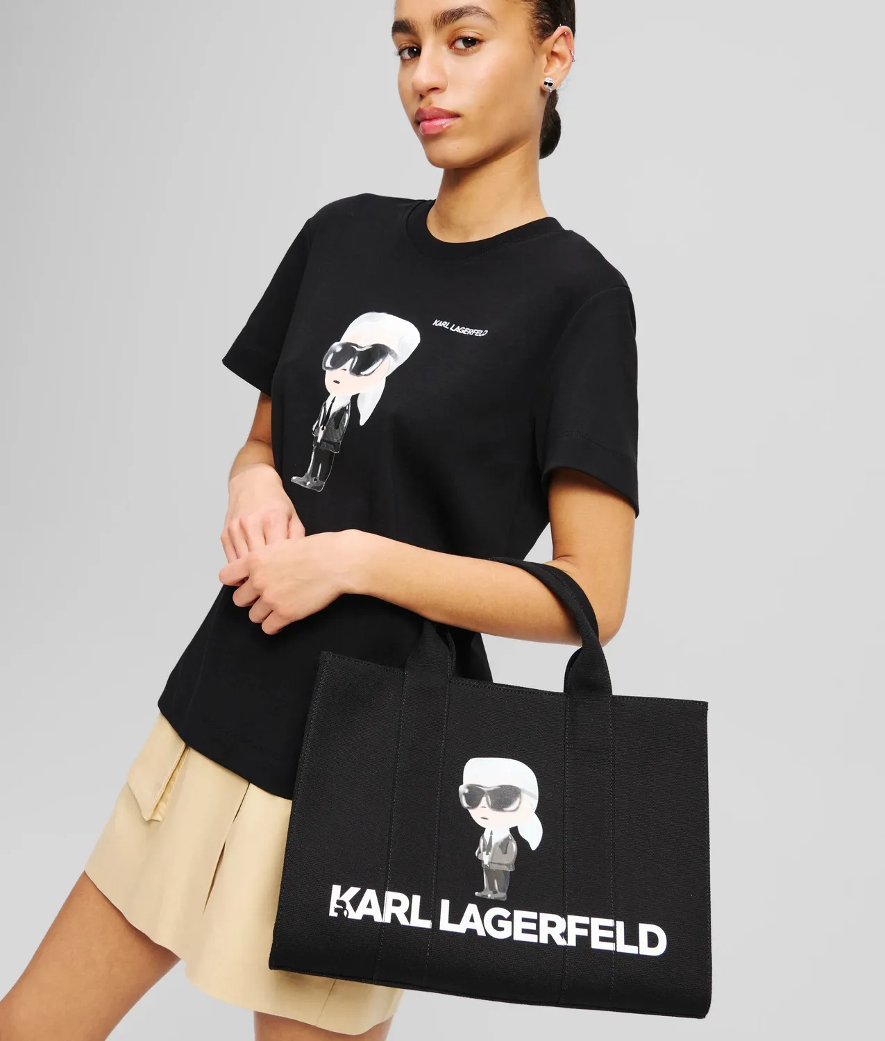 Karl Lagerfeld Ikon Aquarelle Tote Canvas Damen