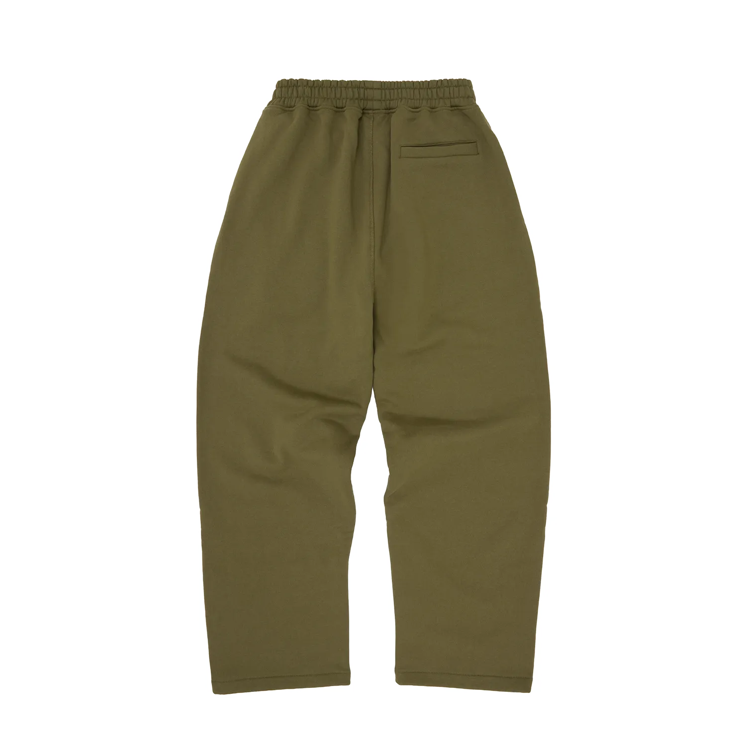 Corteiz Island Puff Print Open Hem Sweatpant Hose Olive