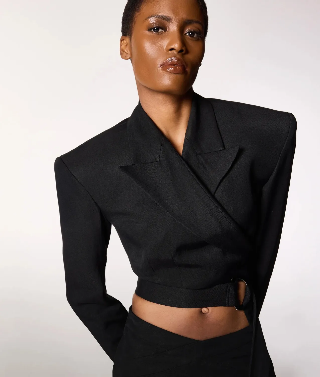 Karl Lagerfeld KL Studio Wrap Blazer Wickelblazer cropped