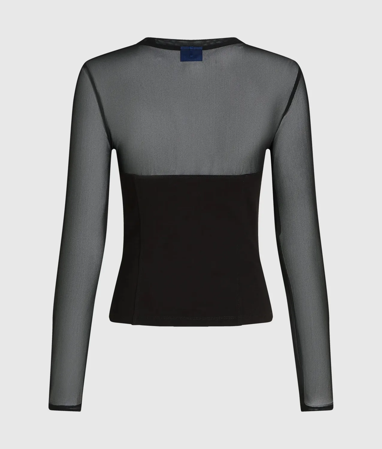 Karl Lagerfeld KL Jeans Mesh Corset Top Langarm