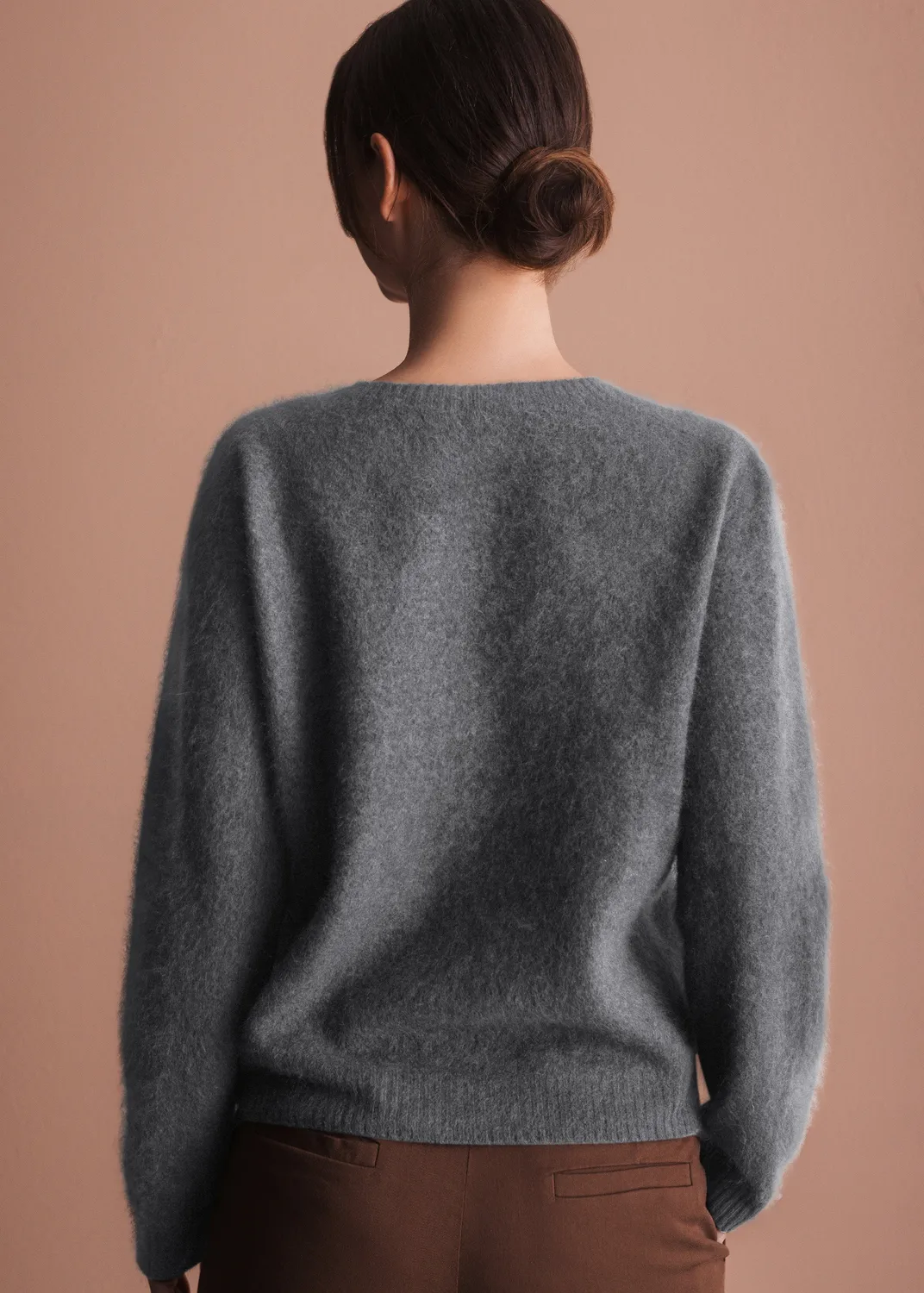 Senatex Cardigan Knopfleiste Strickjacke Cream flauschig