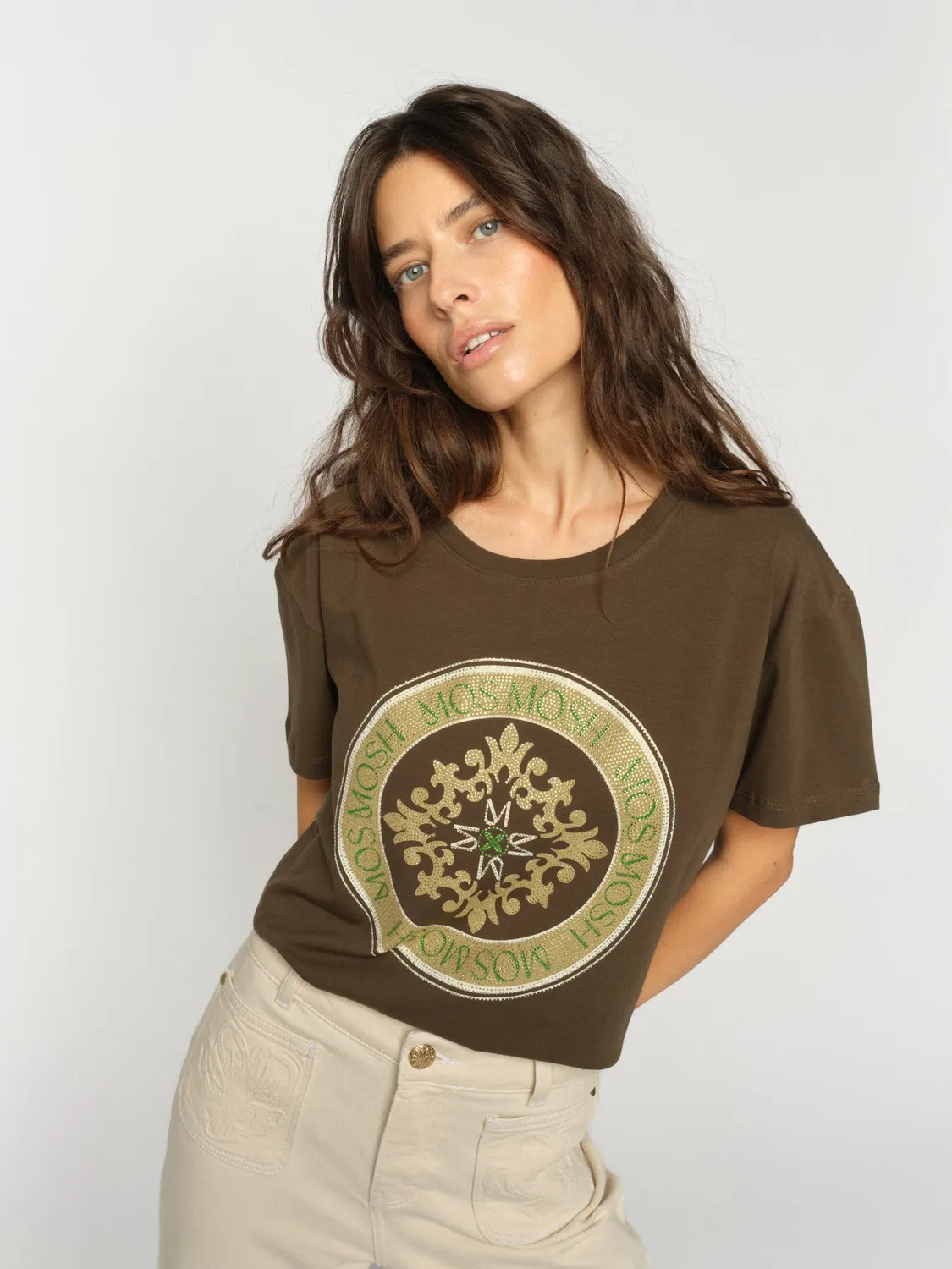 Mos Mosh MMJudd O-Neck T-Shirt Delicioso Print Bio-Baumwolle