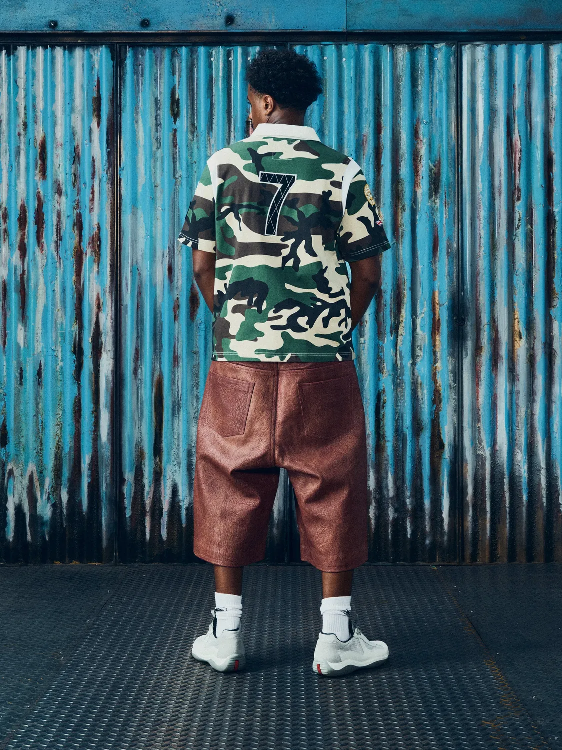 Corteiz Alpine Polo Shirt Poloshirt Bach Camo Baumwolle