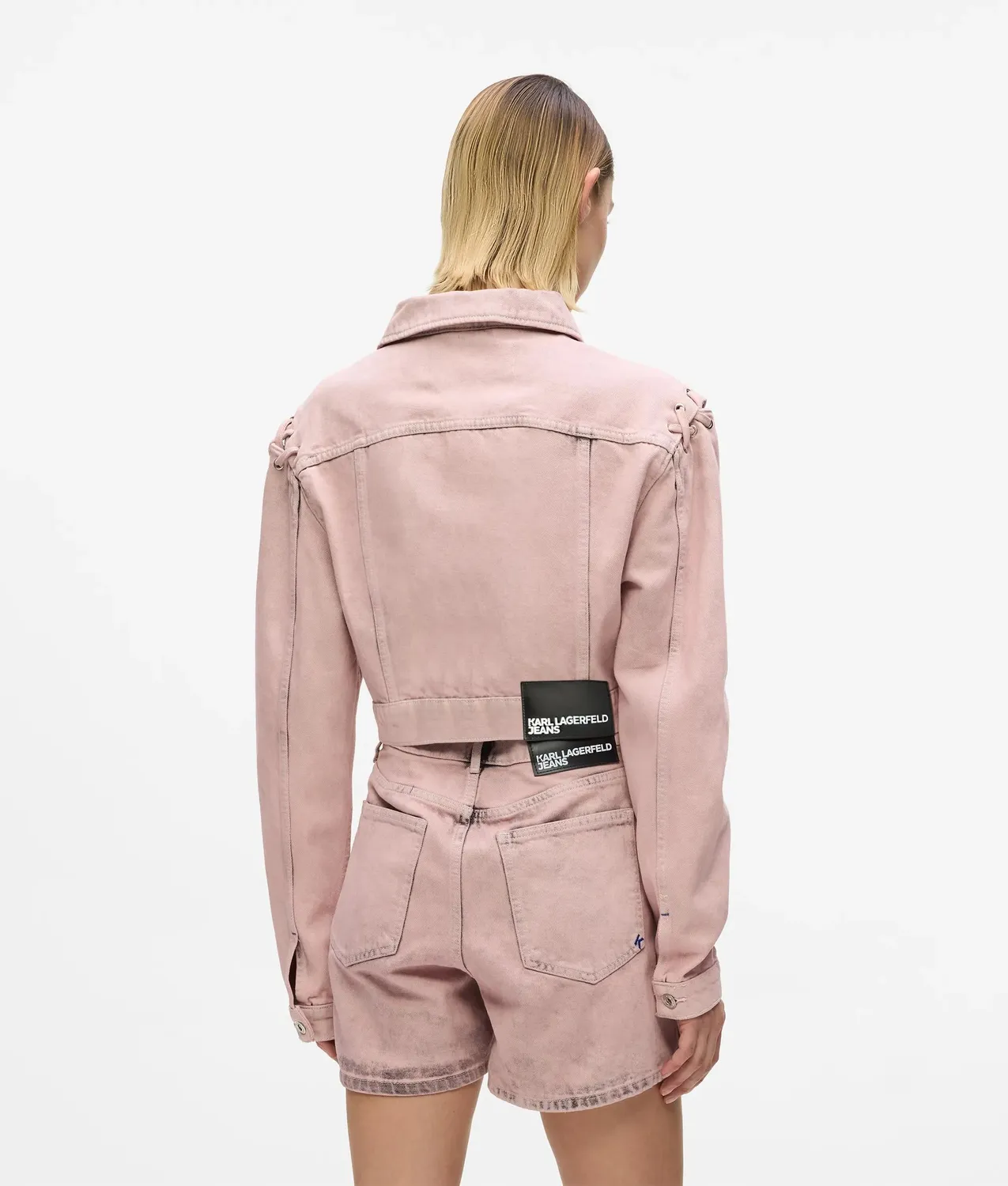 Karl Lagerfeld KL Jeans Lace Tie Jeansjacke S cropped