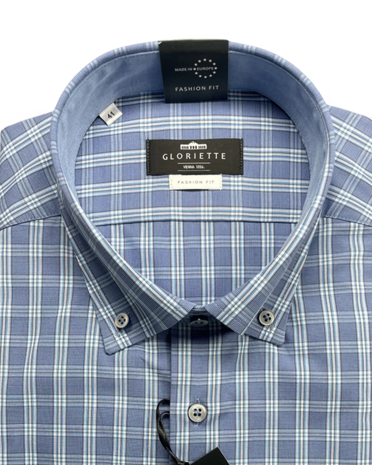 Gloriette Button Down Karohemd Blau Fashion Fit