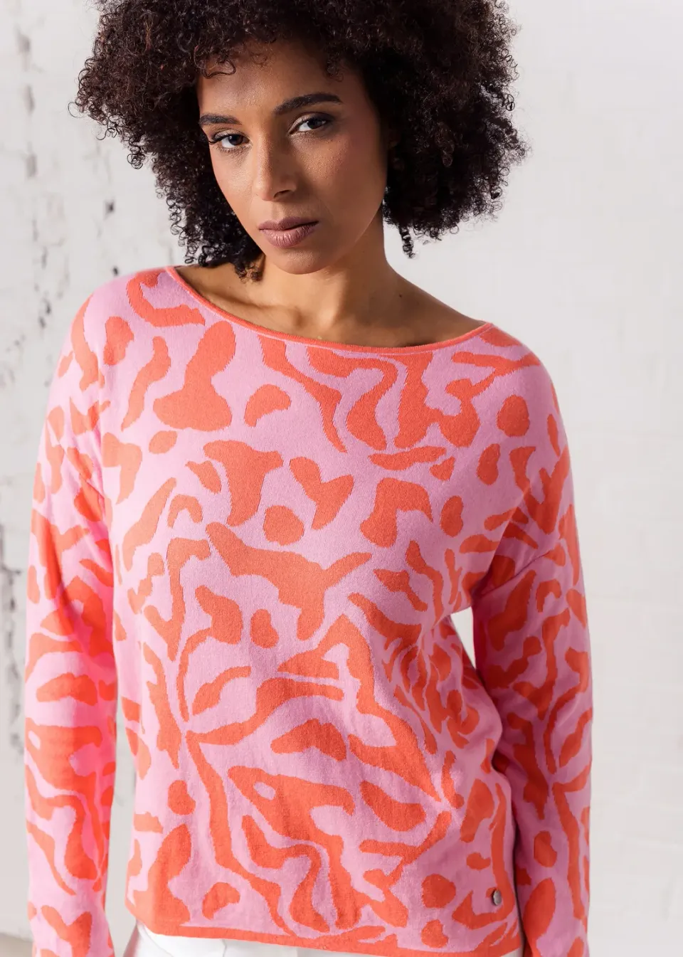 Senatex Jacquard Pullover Animalprint Aurora Combo Bio-Baumwolle