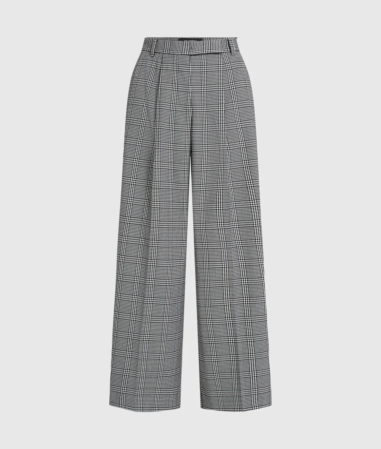 Karl Lagerfeld Karo Wide-Leg Hose Wollmix kariert