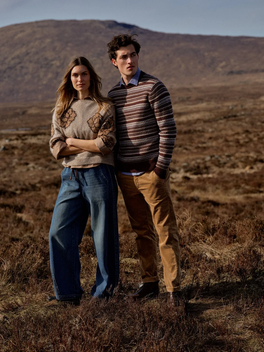 Mos Mosh Laporte Pence Strickpullover Chocolate Brown Jacquard