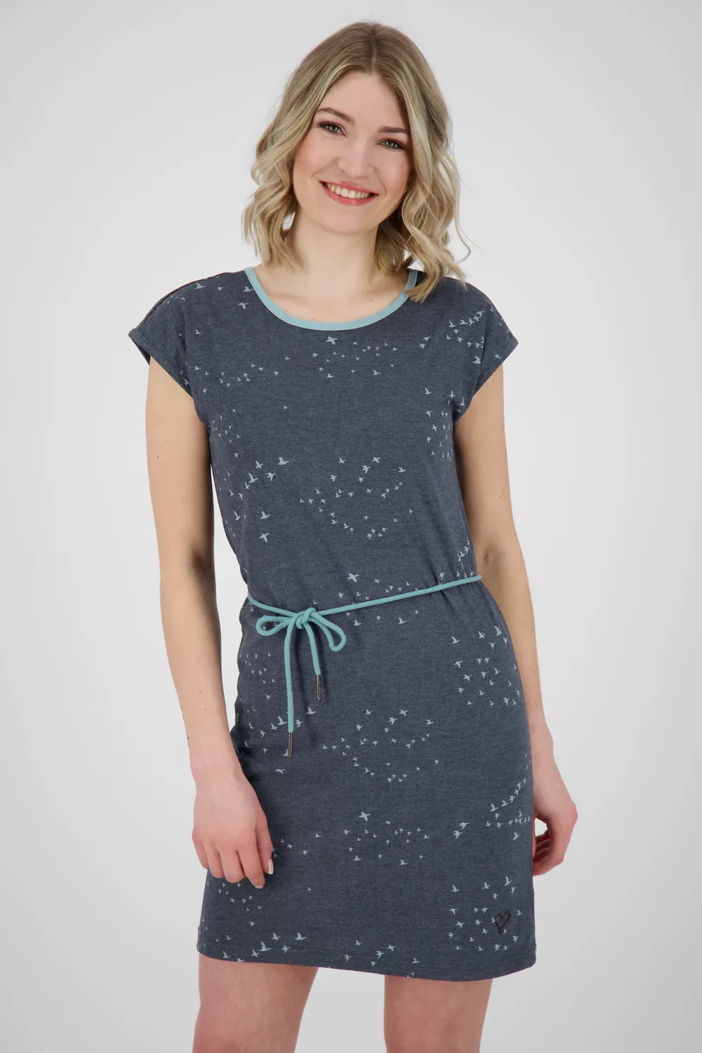 Alife & Kickin EllenAK B Jerseykleid Blau Gemustert Damen