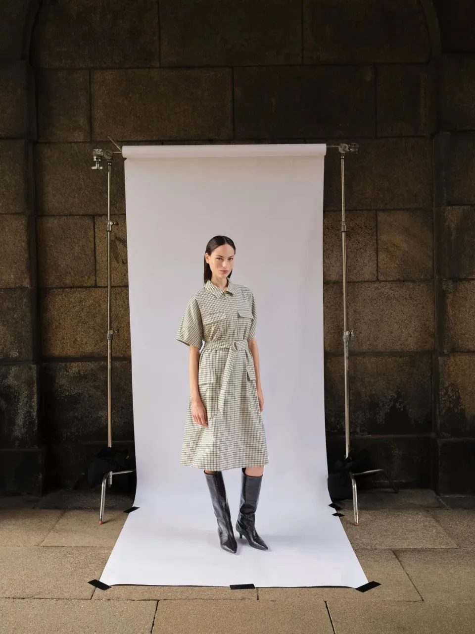 Mos Mosh Gweni Cheyenne Kleid kariert knielang