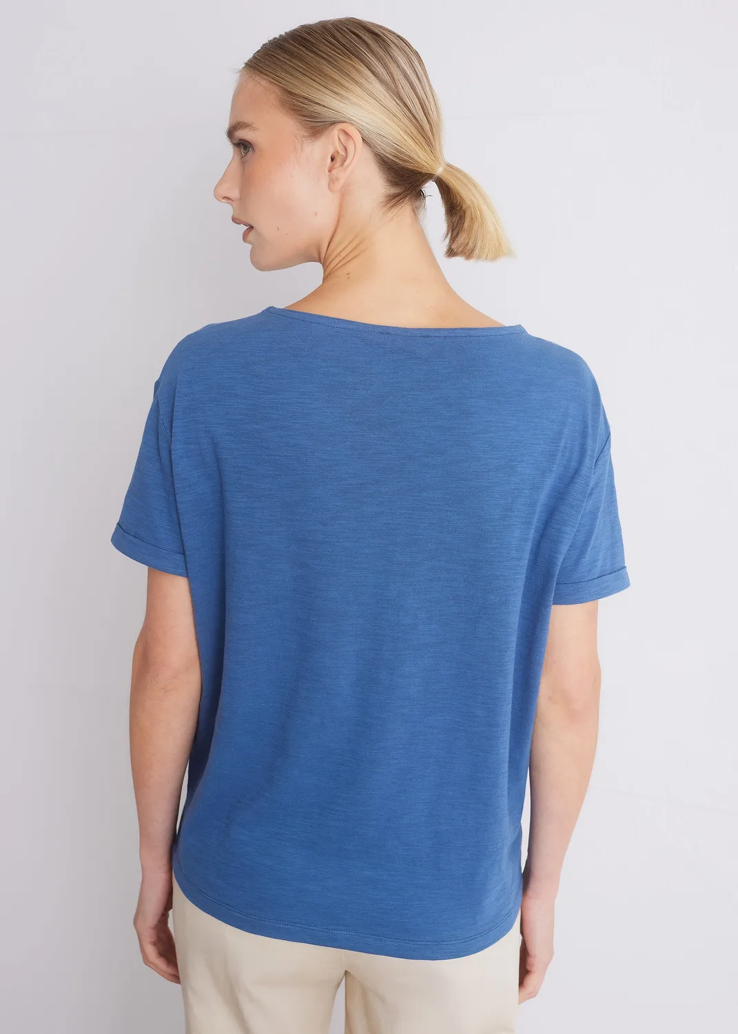 Senatex T-Shirt OCS Baumwolle Weiß Rundhals Basic