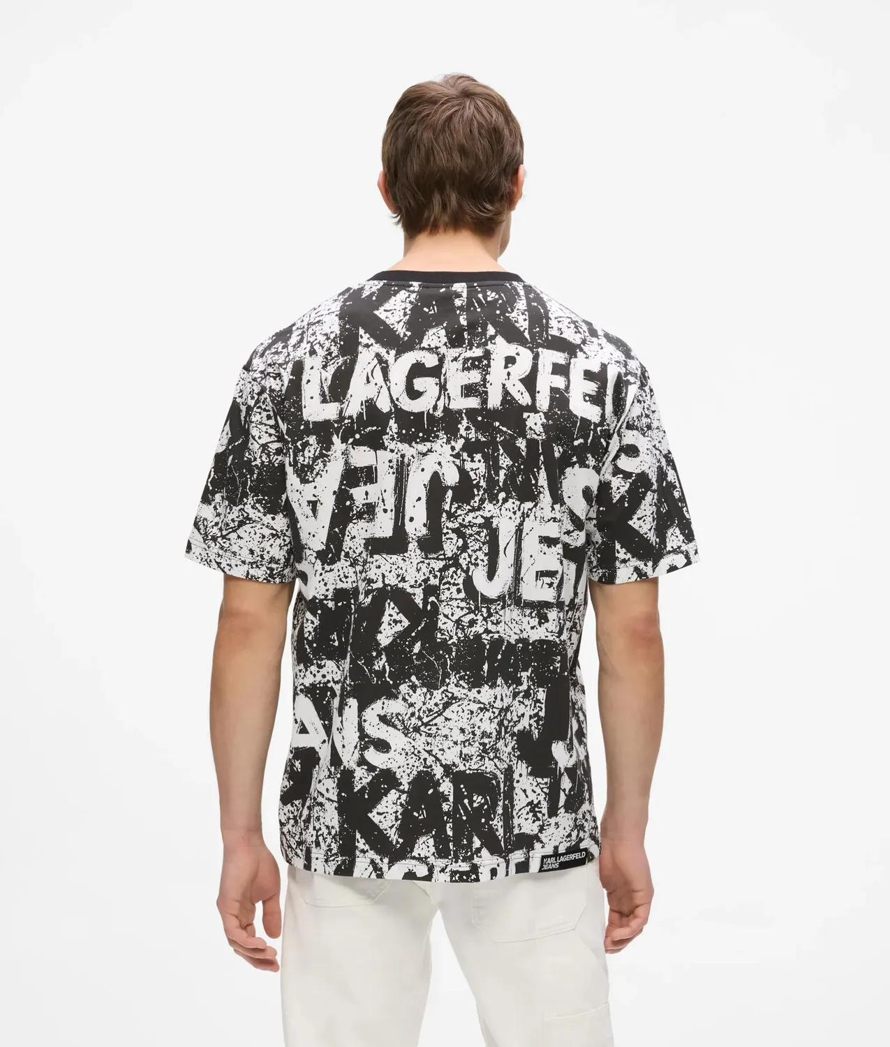 Karl Lagerfeld KL Jeans Relaxed All-Over Graphic T-Shirt Bio-Baumwolle
