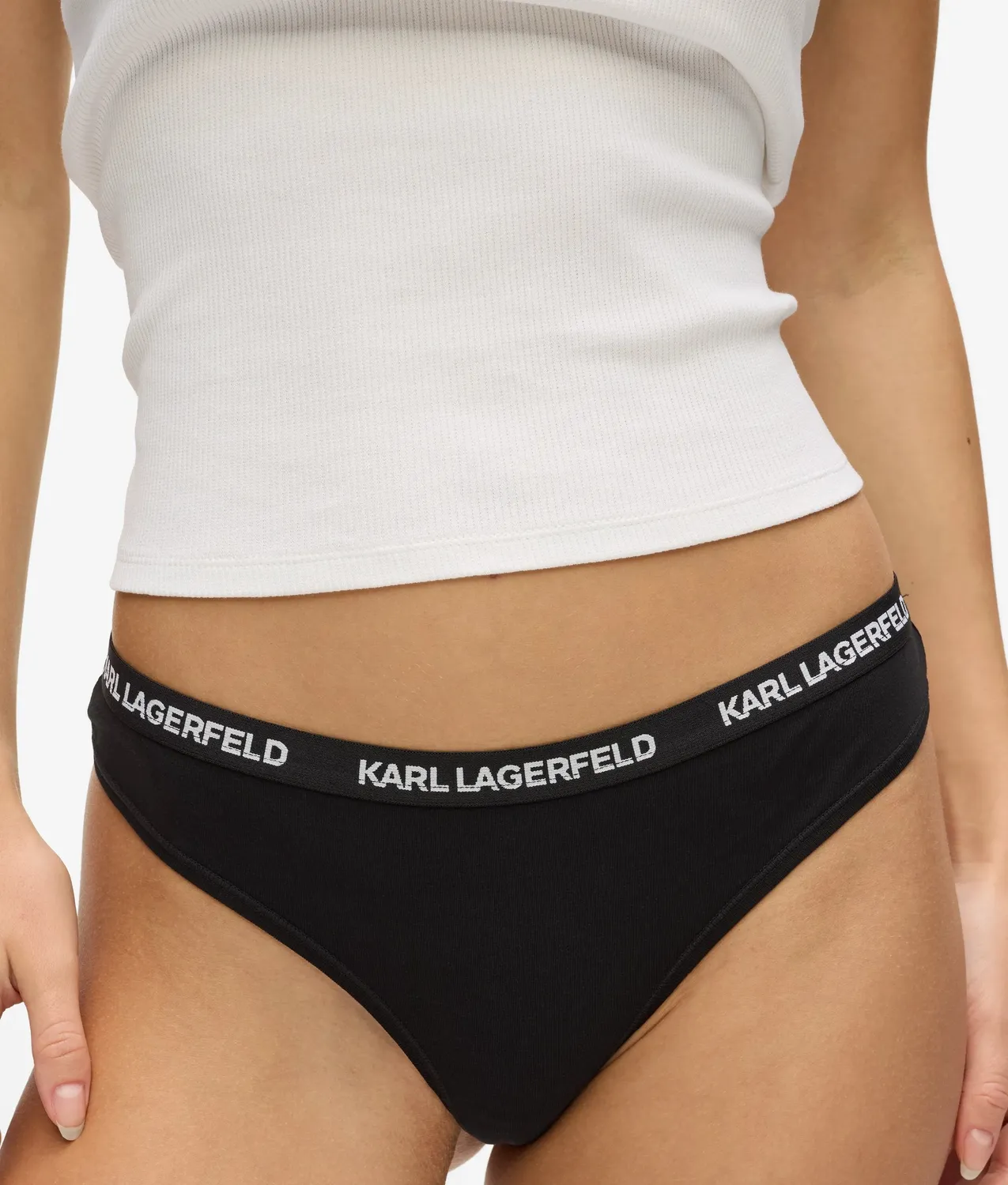 Karl Lagerfeld Logo String Tanga 3er-Pack Baumwolle