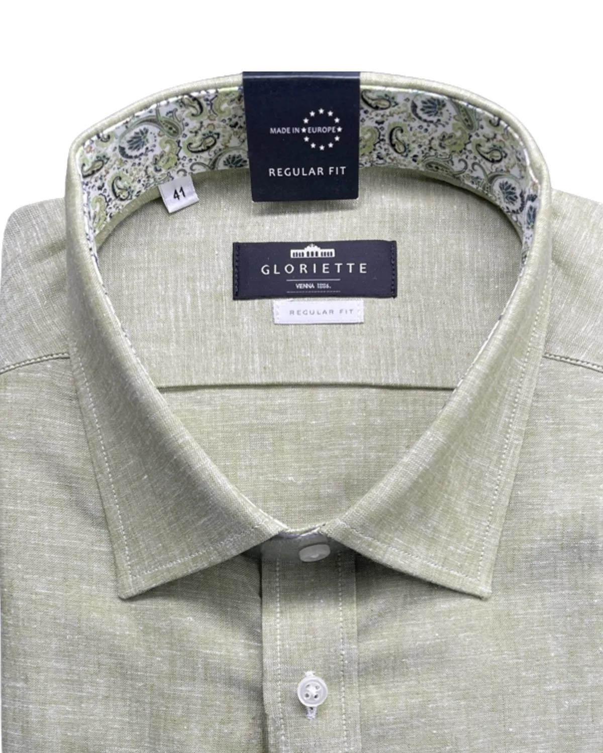 Gloriette Windsor Finest Quality Leinenhemd Hellgrün atmungsaktiv