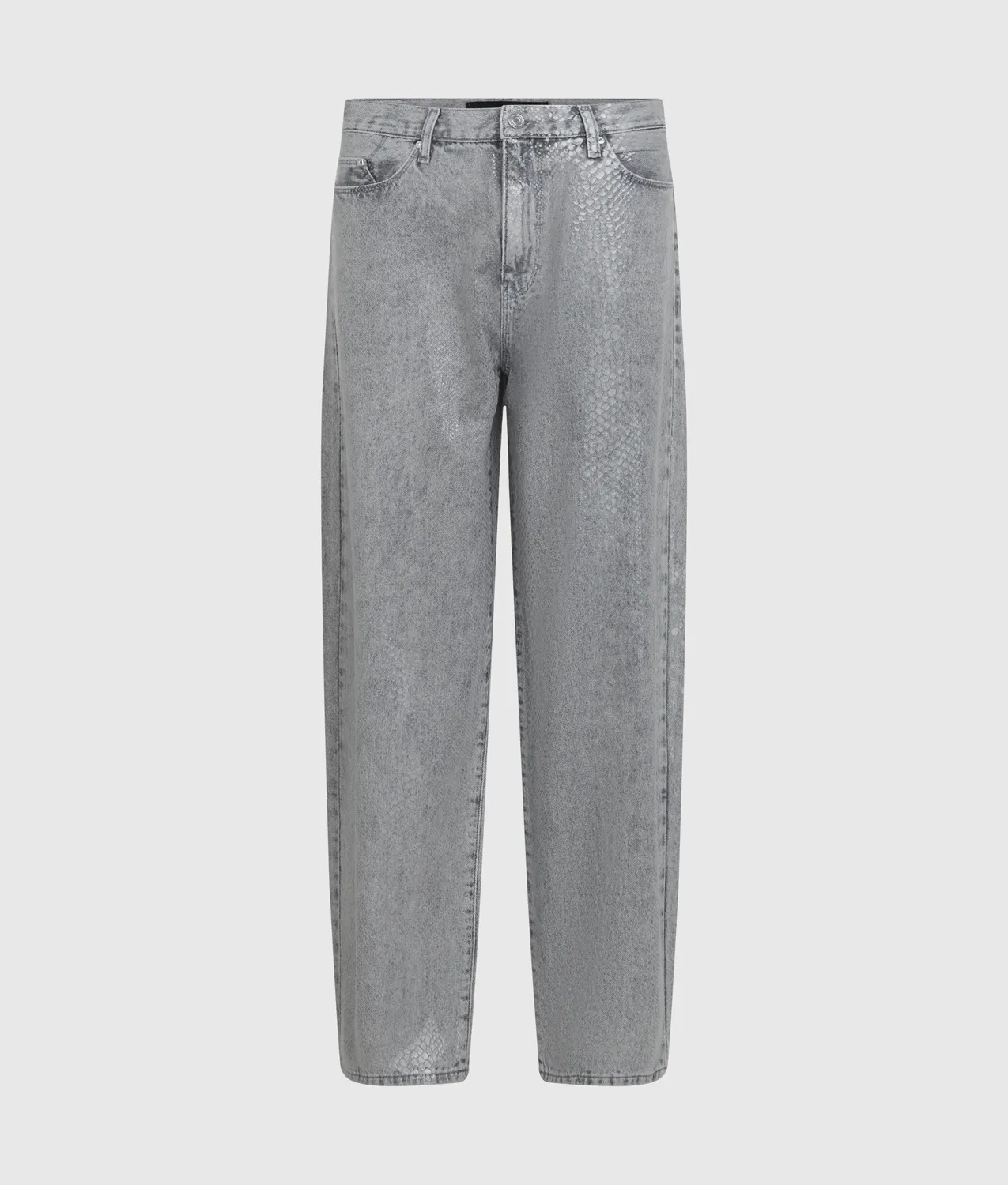 Karl Lagerfeld Barrel-Leg Jeans Coated Python 24-30
