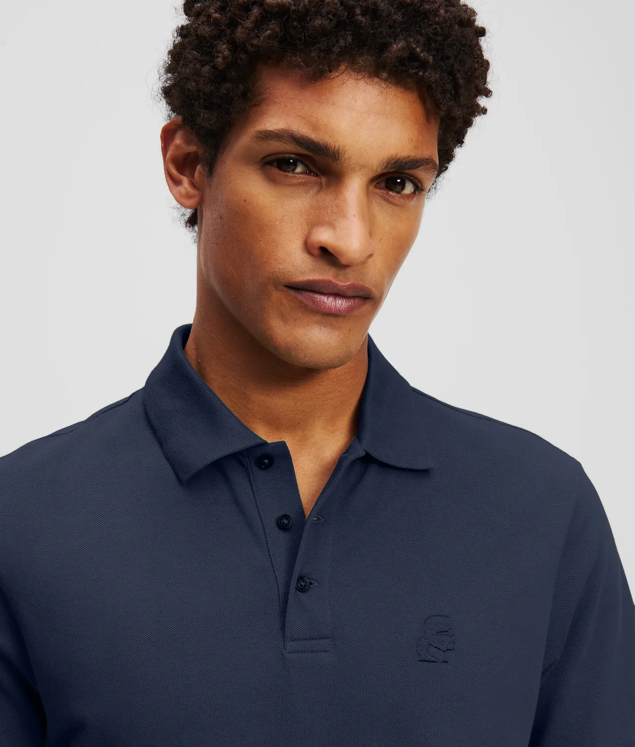 Karl Lagerfeld Ikon Kameo Poloshirt mit Stickerei
