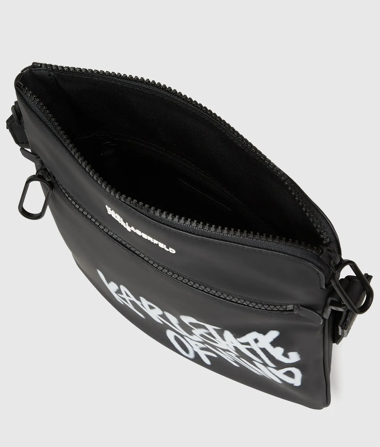 Karl Lagerfeld Crossbody Bag Coated Quote schwarz