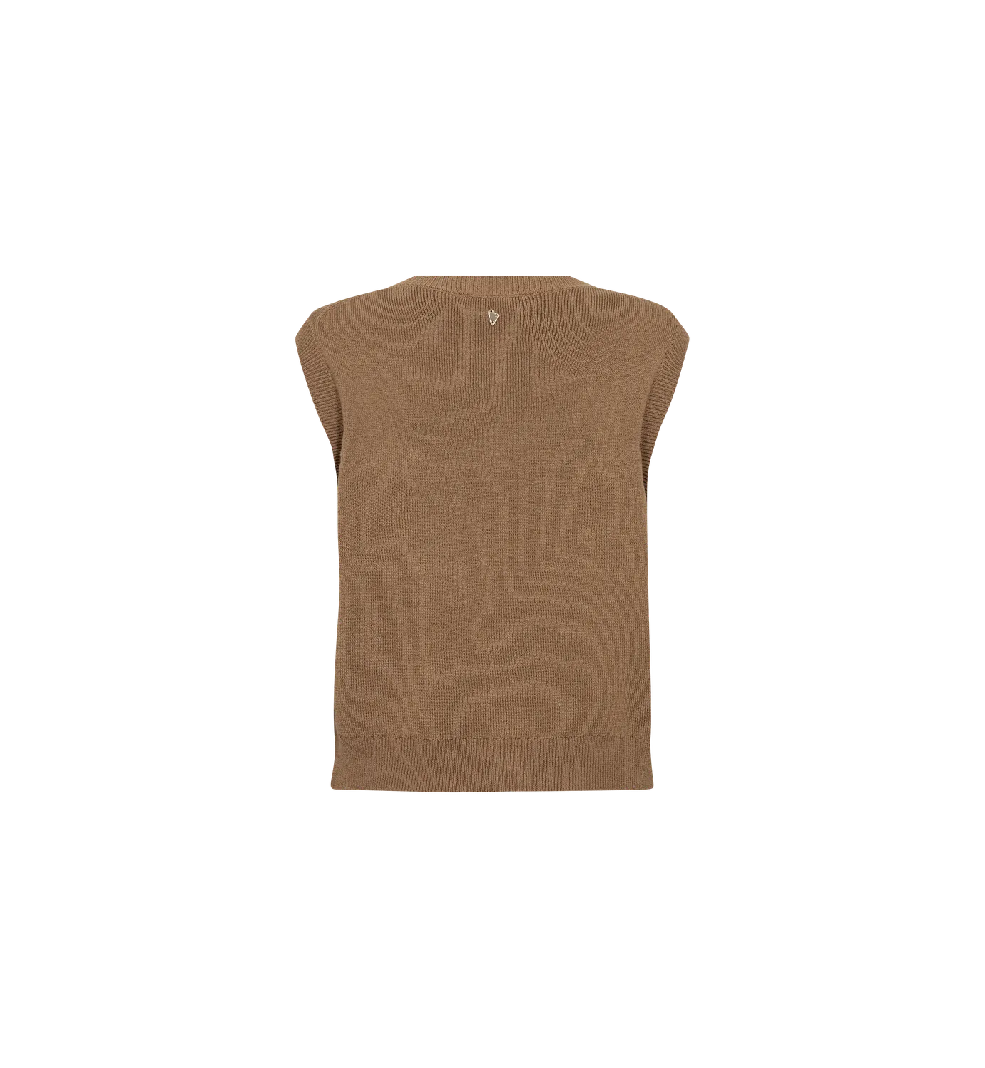 Mos Mosh MMAyana Wool Strickweste Dark Camel Relaxed
