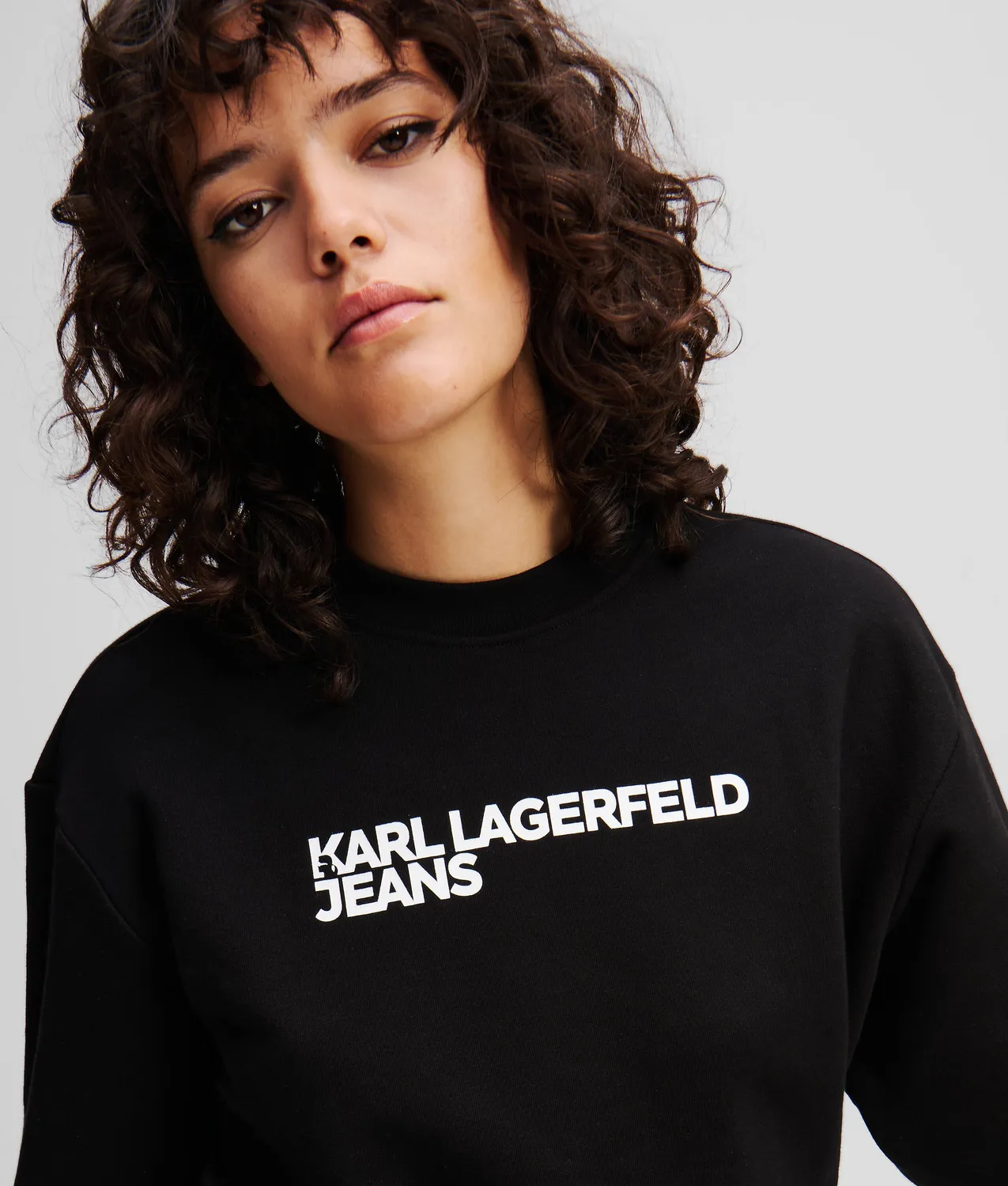 Karl Lagerfeld KL Jeans Logo Sweatshirt schwarz Baumwolle