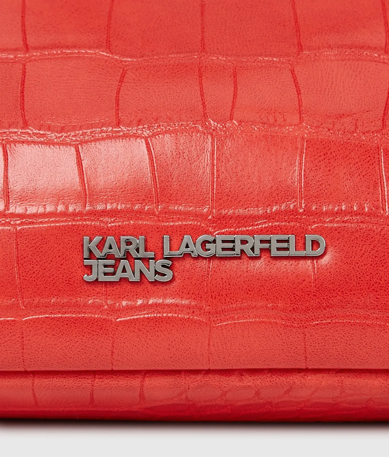 Karl Lagerfeld Croco Schultertasche Umhängetasche Kroko-Optik