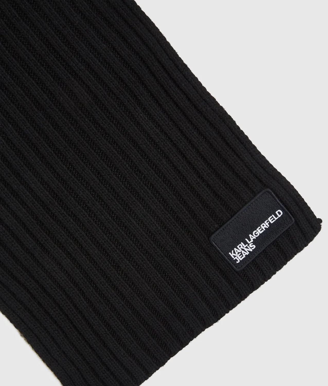 Karl Lagerfeld Jeans Logo Patch Schal Strick Ripp