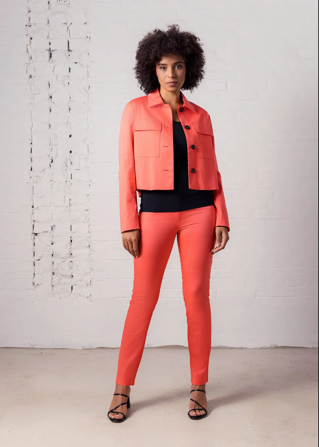 Senatex Jacke Baumwoll-Mix kurz Coral leicht