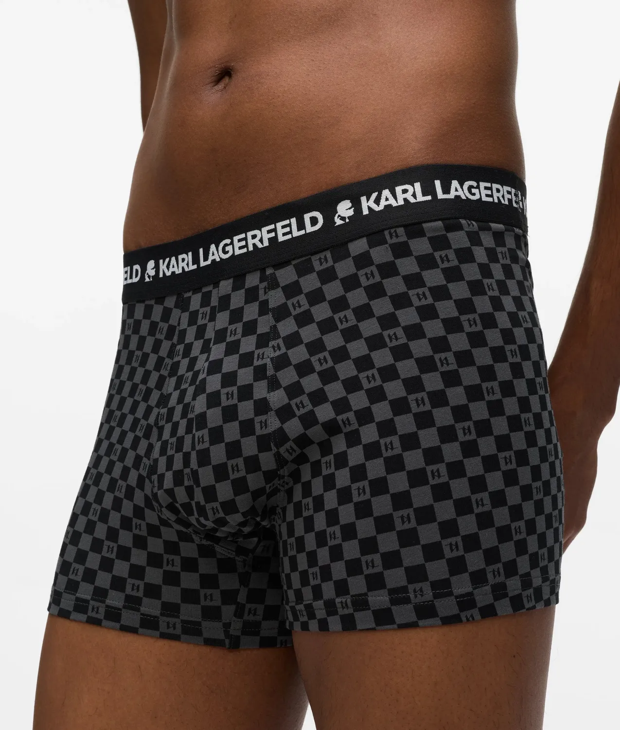 Karl Lagerfeld Monogram Trunks Boxershorts 3er Pack Karo