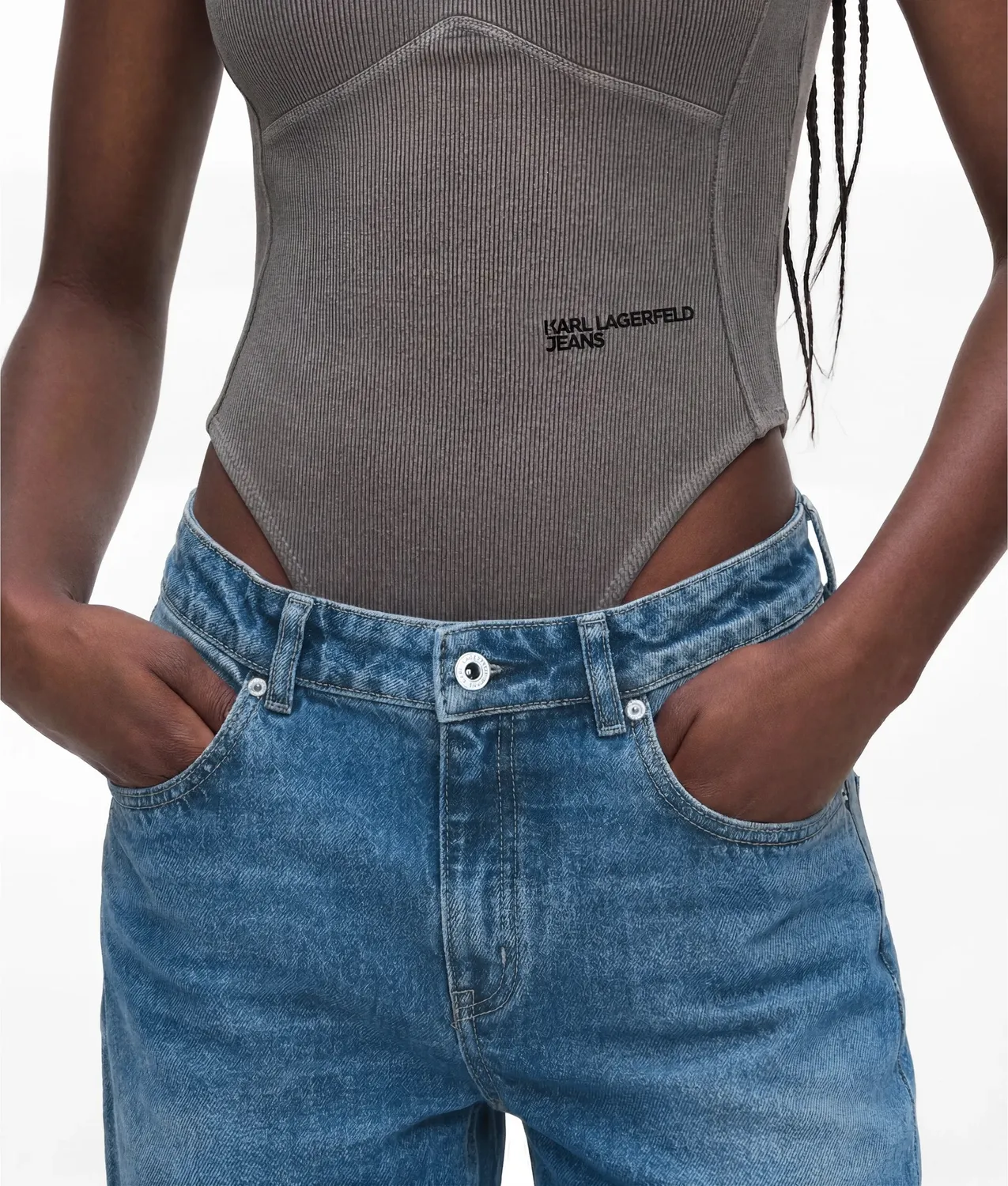 Karl Lagerfeld Barrel-Leg Jeans Damen W27 L30 Denim