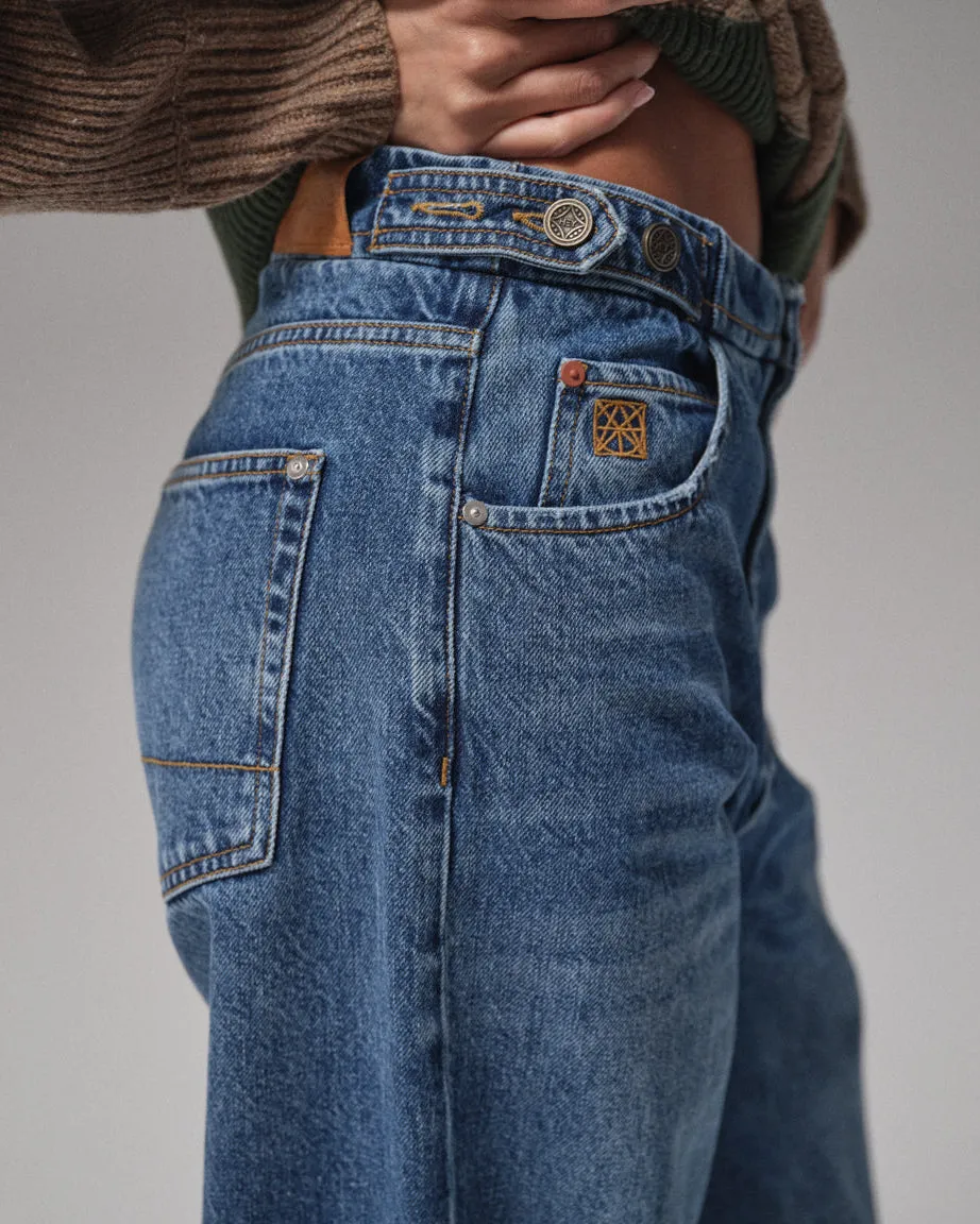 Mos Mosh MMHGood Loop Jeans Blue Denim Barrel