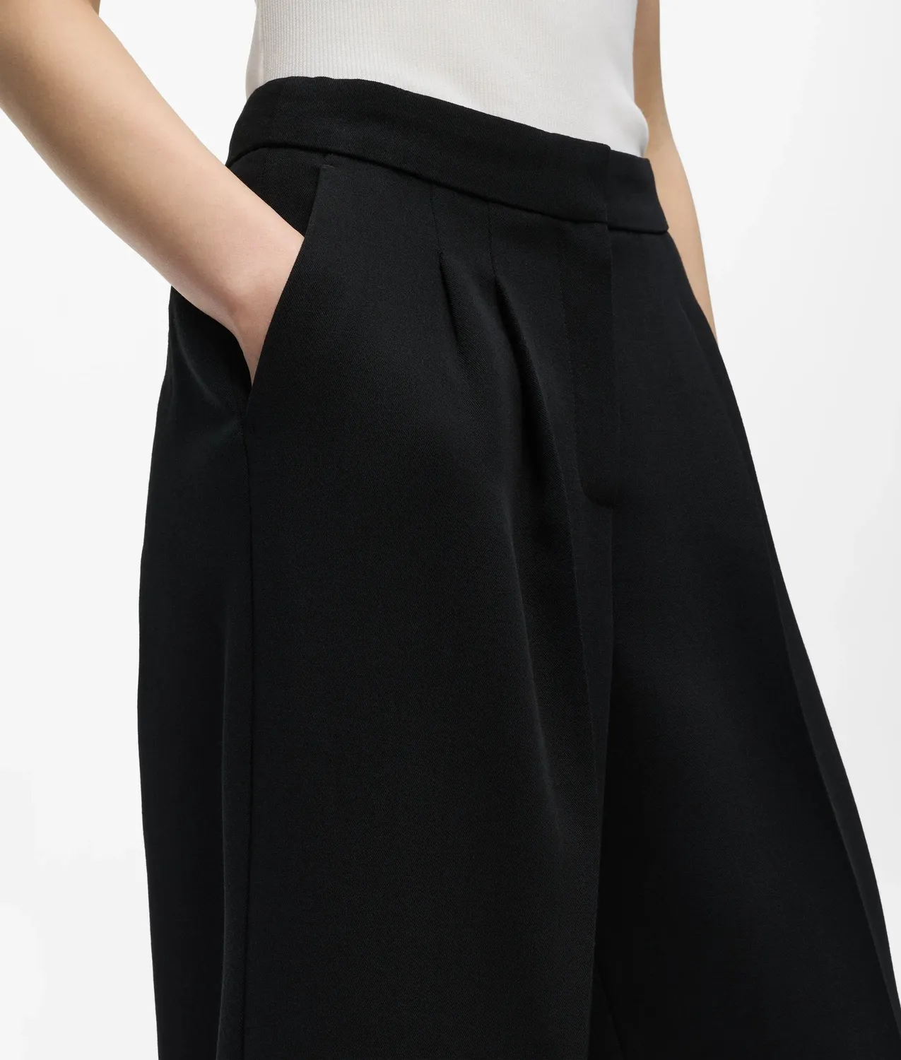 Karl Lagerfeld Studio Wide-Leg Hose Wolle-Viskose