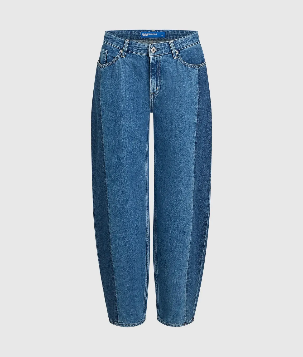 Karl Lagerfeld Blocked Barrel Jeans Mid-Rise Denim