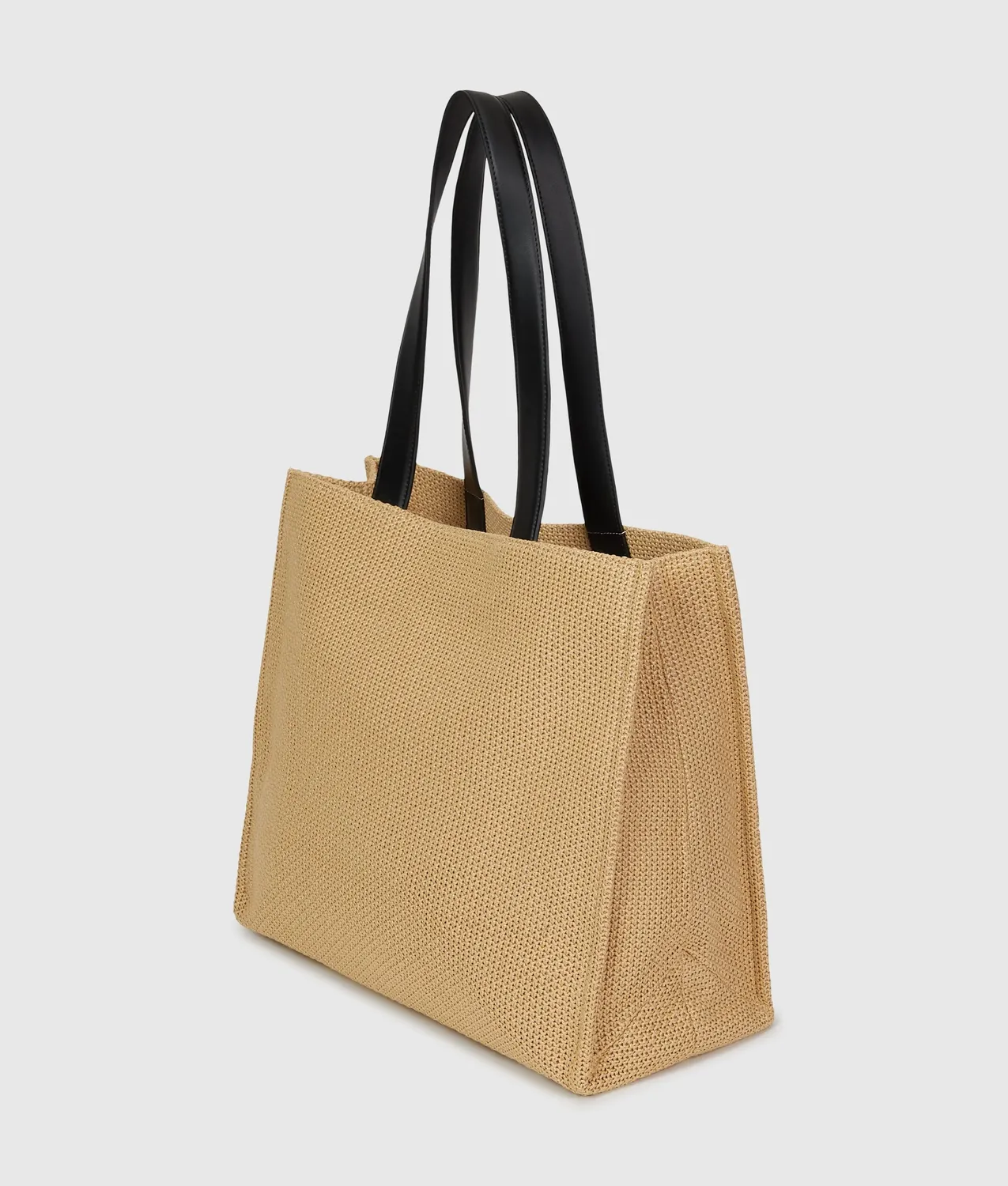 Karl Lagerfeld Logo Large Square gewebte Strandtasche