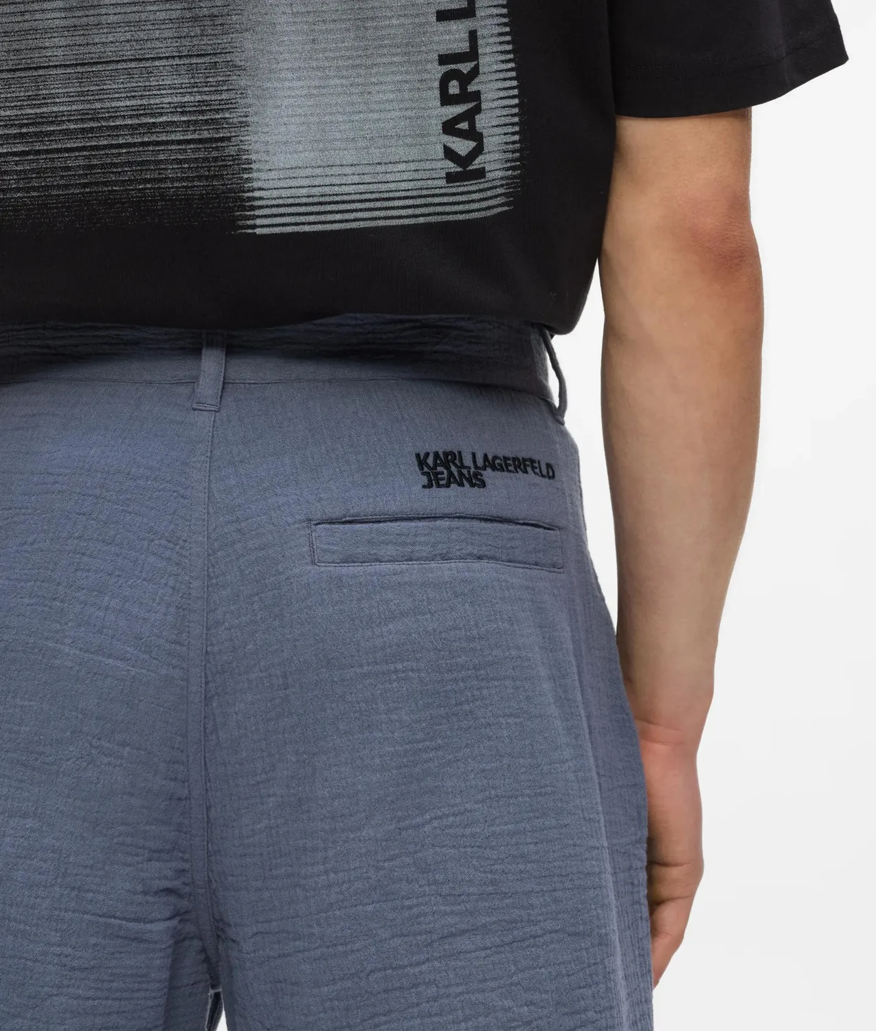 Karl Lagerfeld KL Jeans Shorts Crinkle-Baumwolle