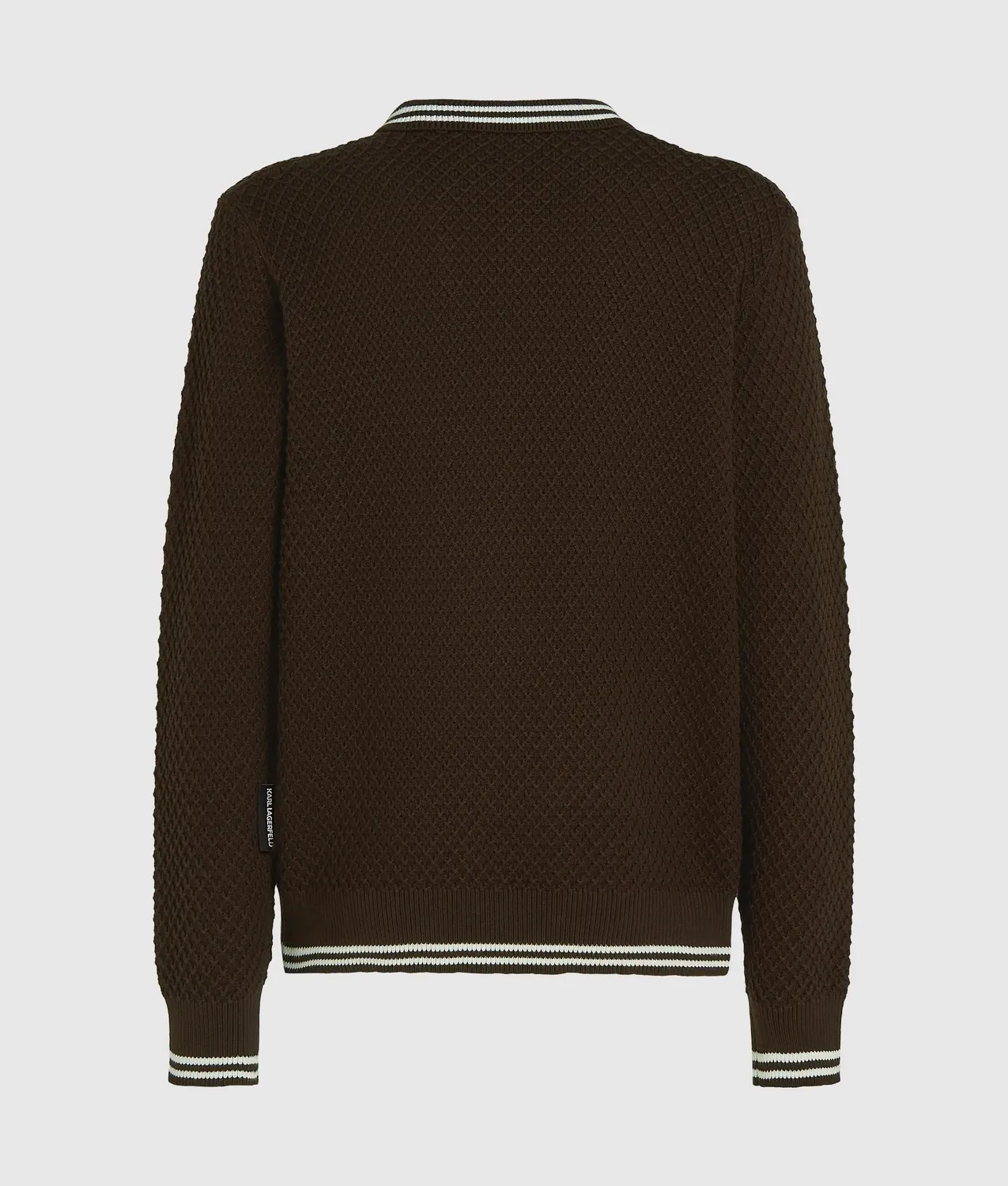 Karl Lagerfeld Ikon Strick-Polo Langarm M mit Paspel