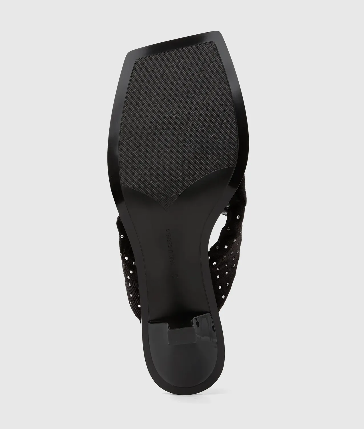 Karl Lagerfeld Karmel Sandalen Absatz Samt Strass