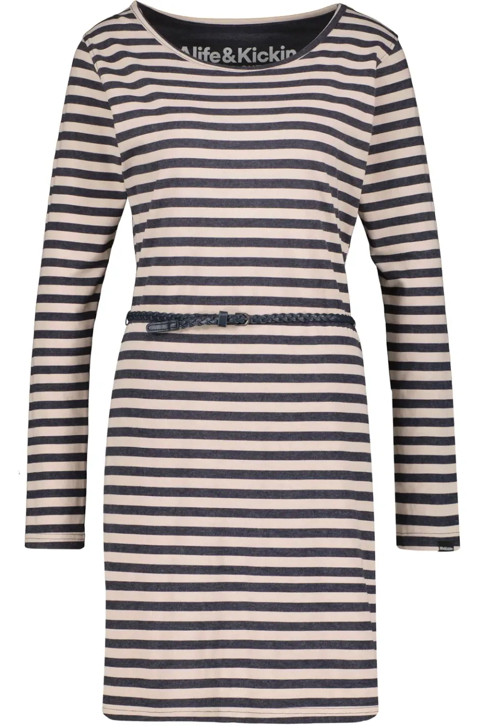 Alife & Kickin EllinAK Z Kleid langarm dunkelblau gestreift