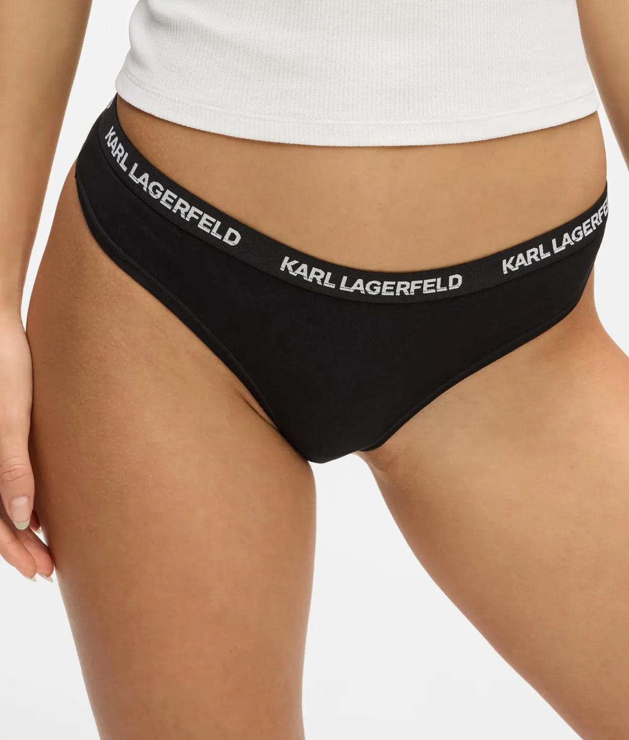 Karl Lagerfeld Logo String 3er-Pack Baumwolle