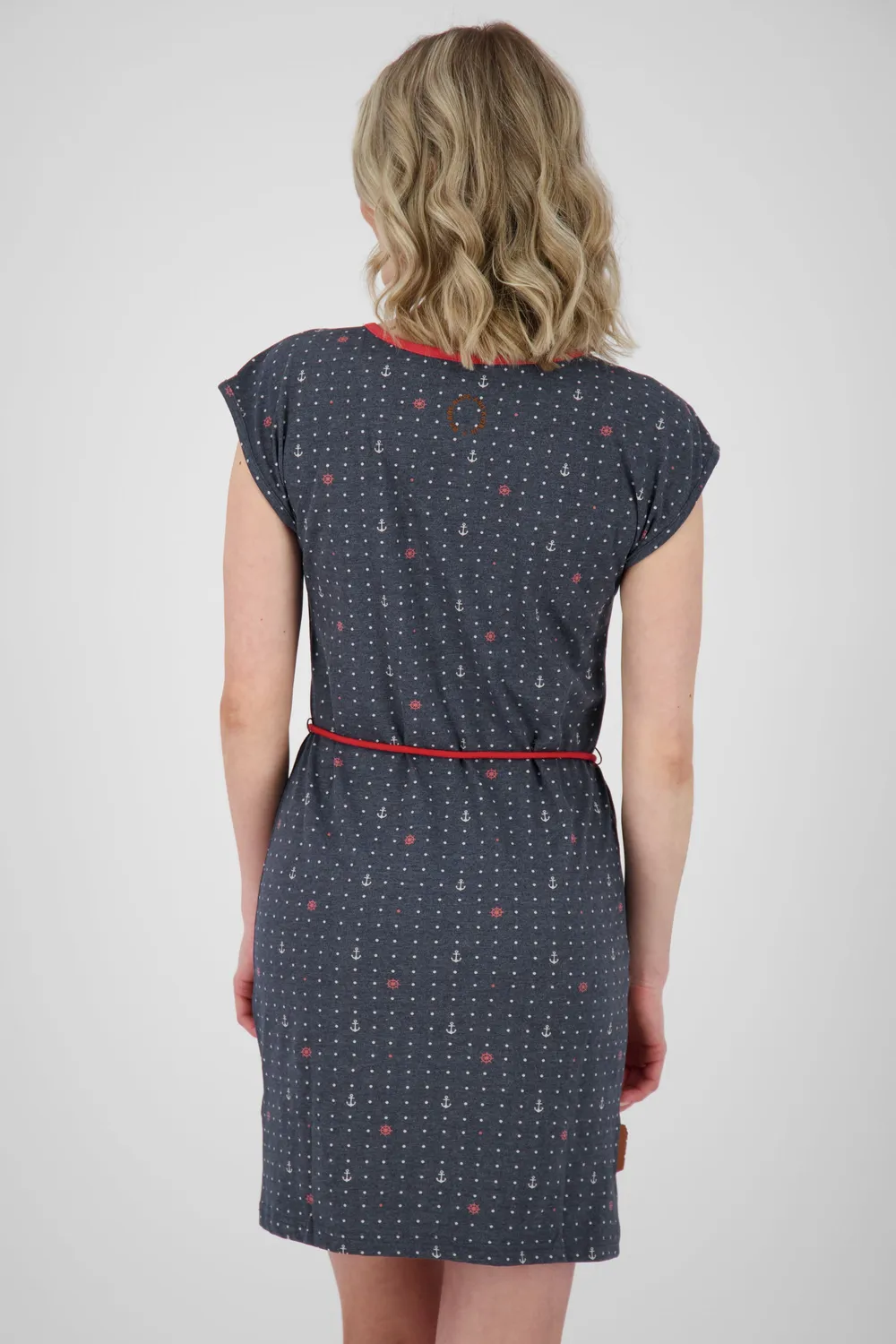 Alife & Kickin EllenAK B Kleid Dunkelblau Gemustert Gürtel