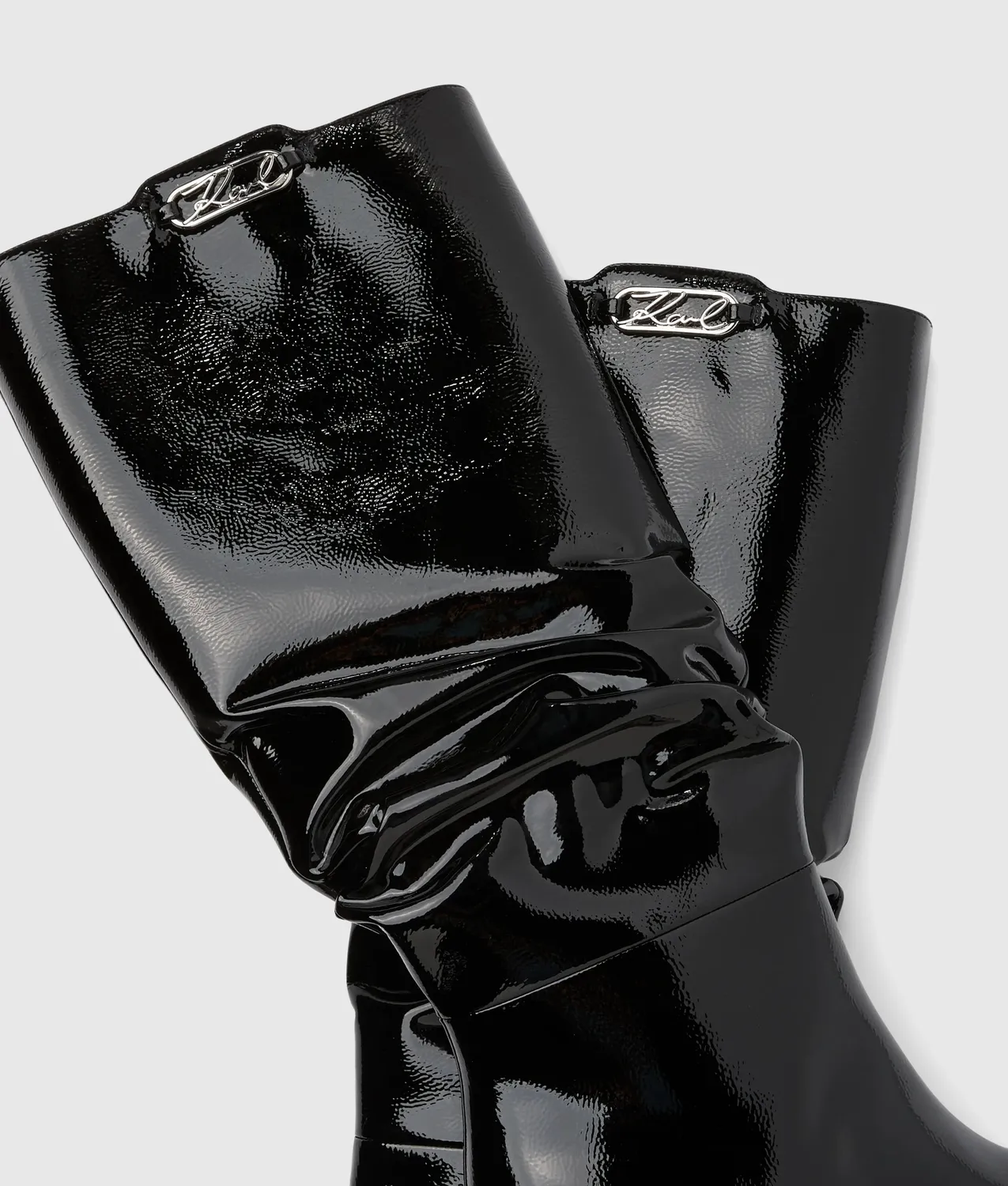 Karl Lagerfeld Klarice Slouch High Boots Leder Stiletto